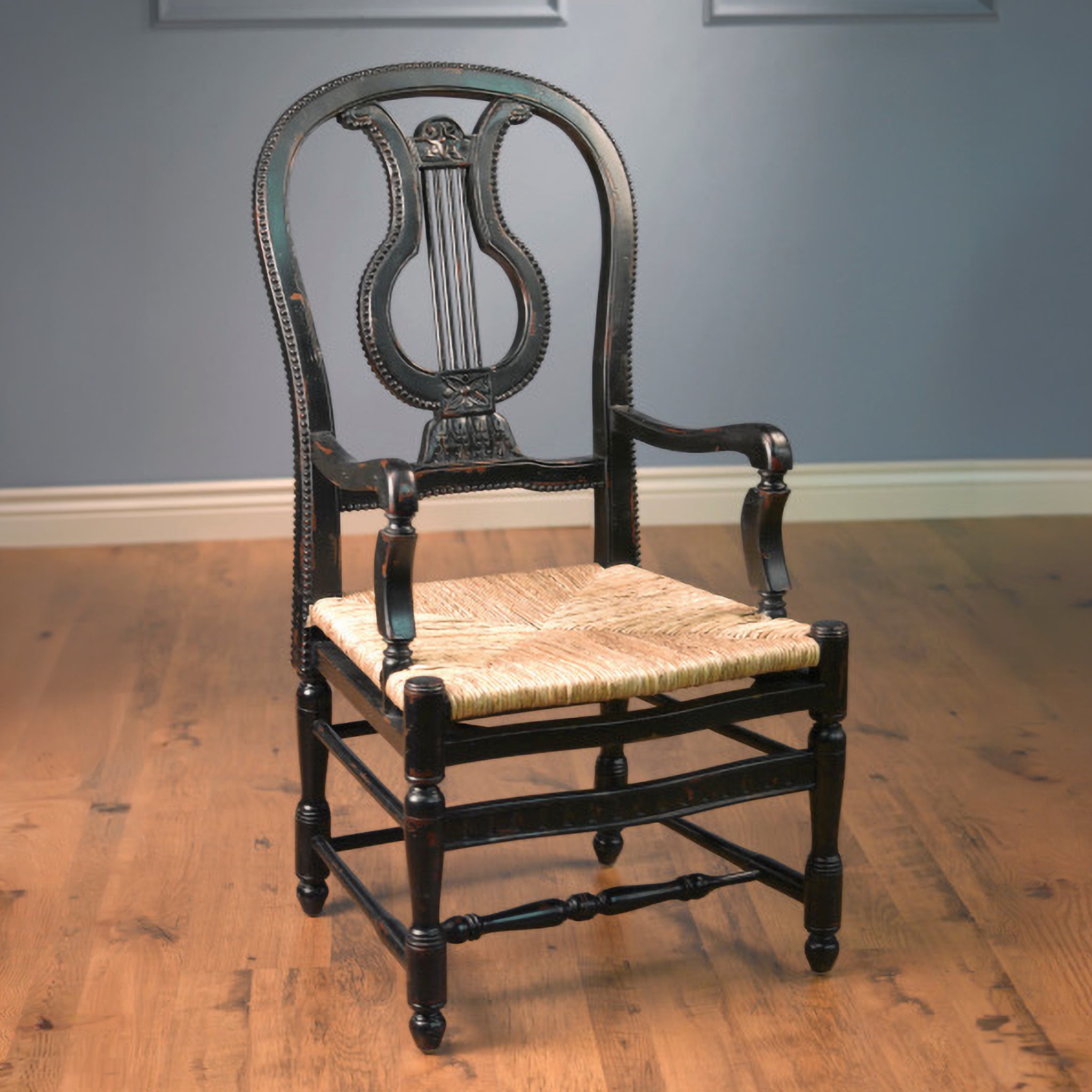 Merriton Lyre Rattan Armchair