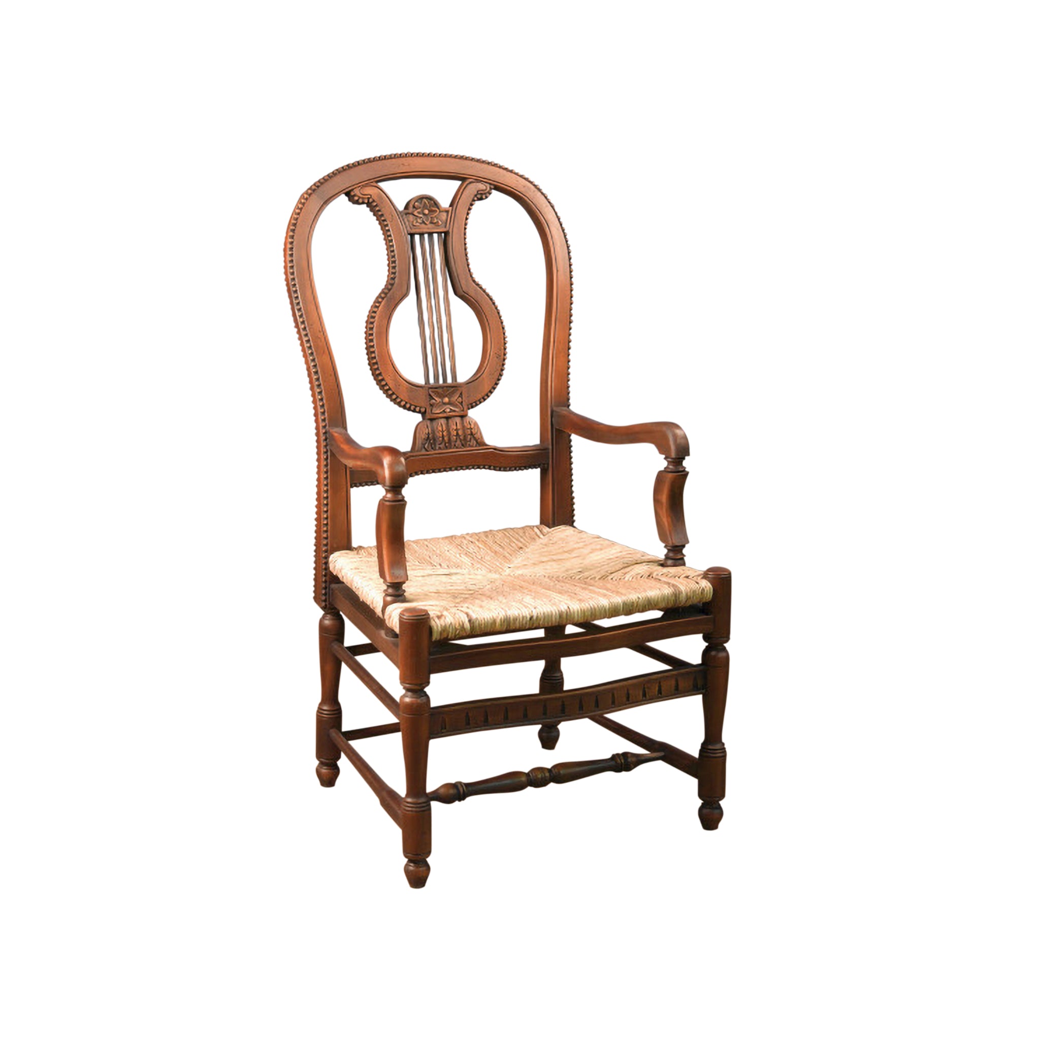 Merriton Lyre Rattan Armchair