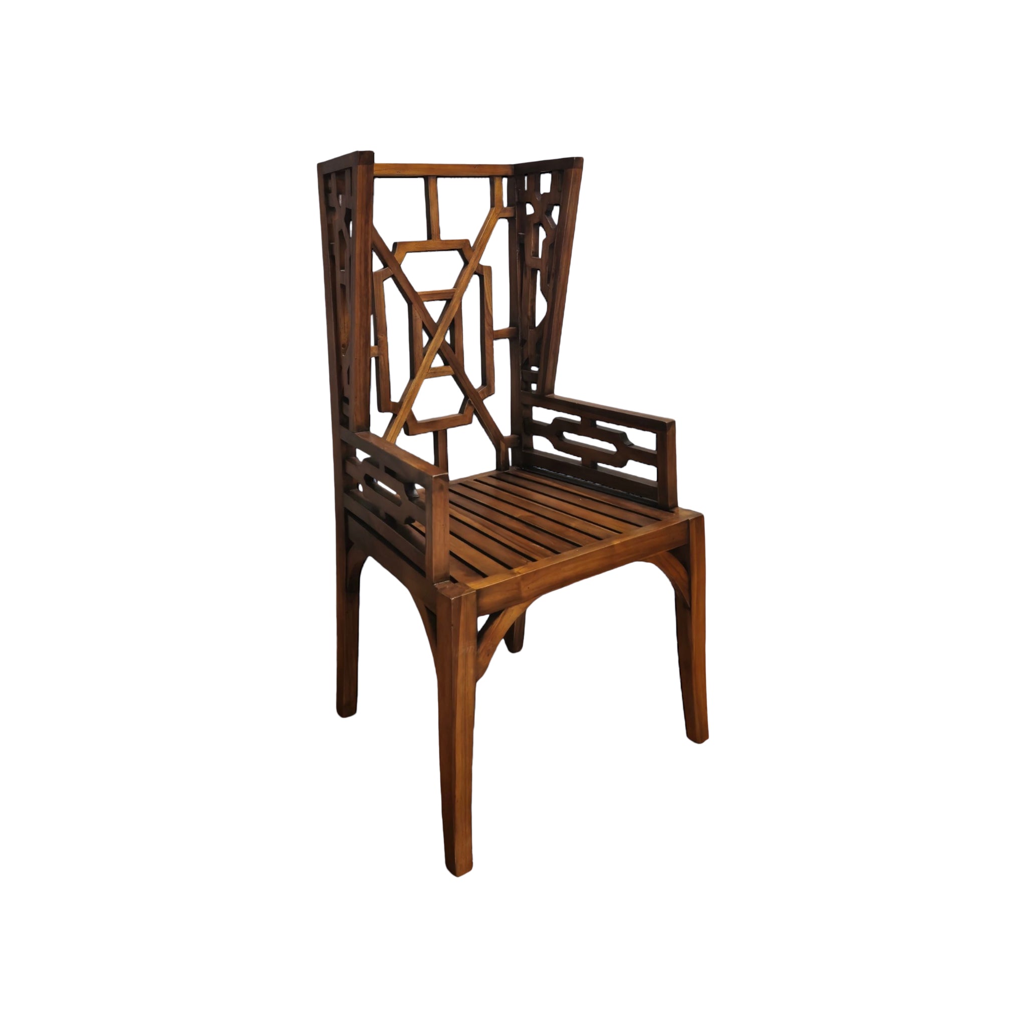 Linnea Lattice Rattan Armchair
