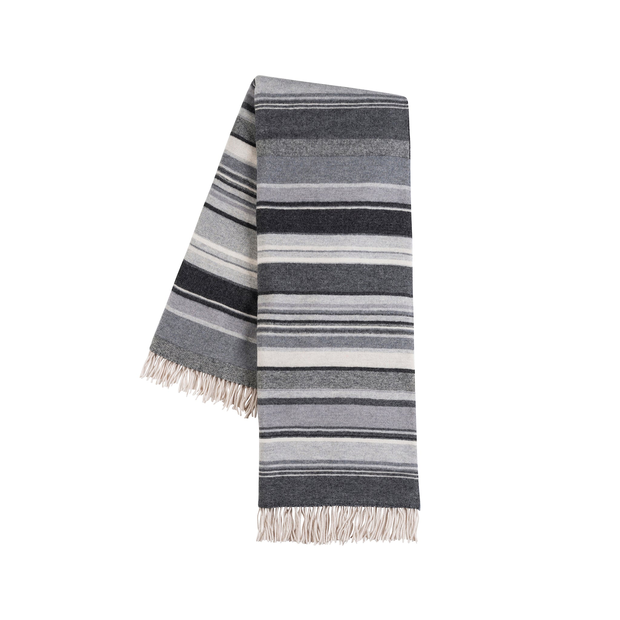 Olivia Striped Wool Throw - Wisteria