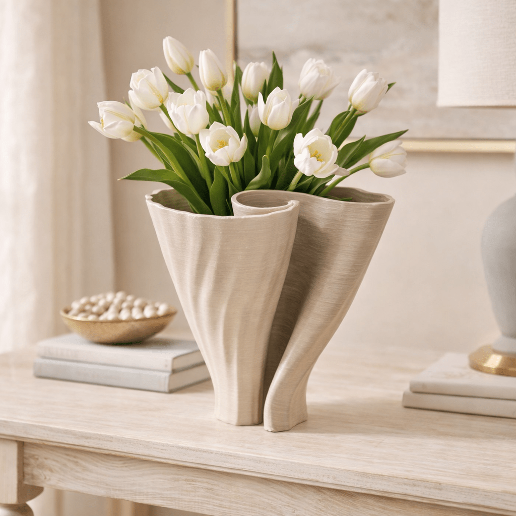Thalia Ceramic Spiral Vase - Wisteria