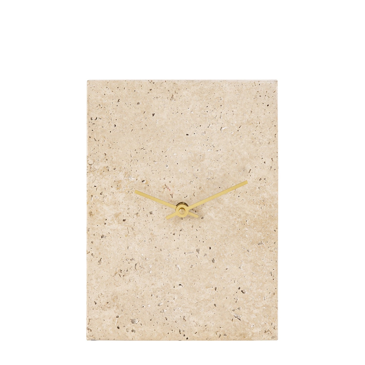 Alcott Travertine Table Clock - Wisteria