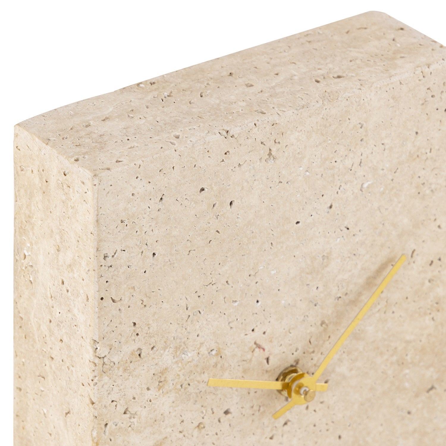 Alcott Travertine Table Clock - Wisteria