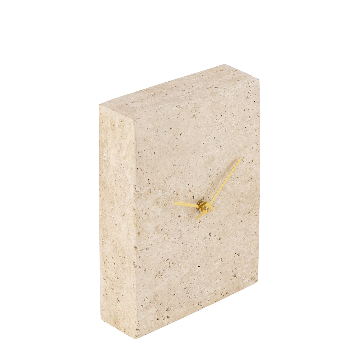 Alcott Travertine Table Clock - Wisteria
