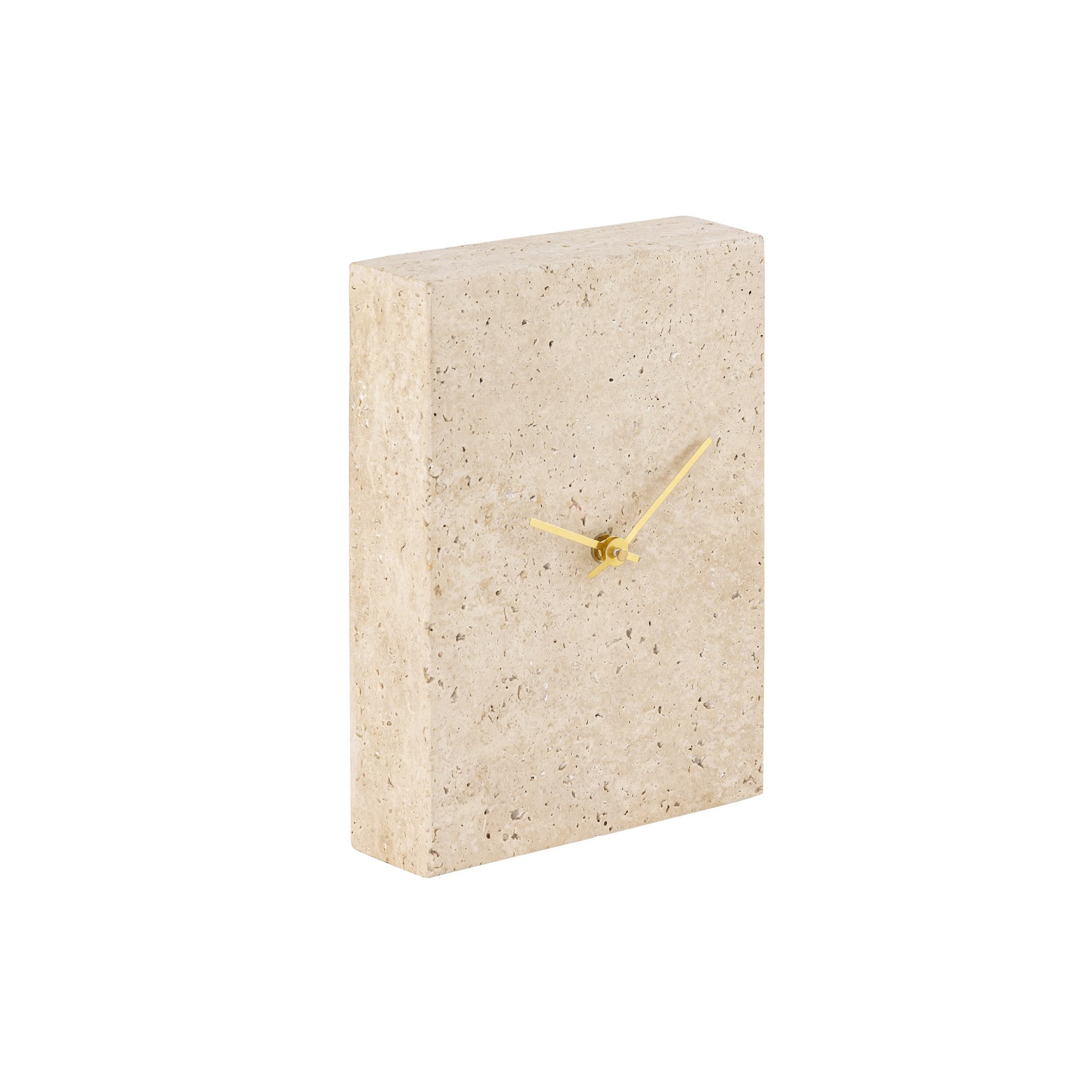 Alcott Travertine Table Clock - Wisteria