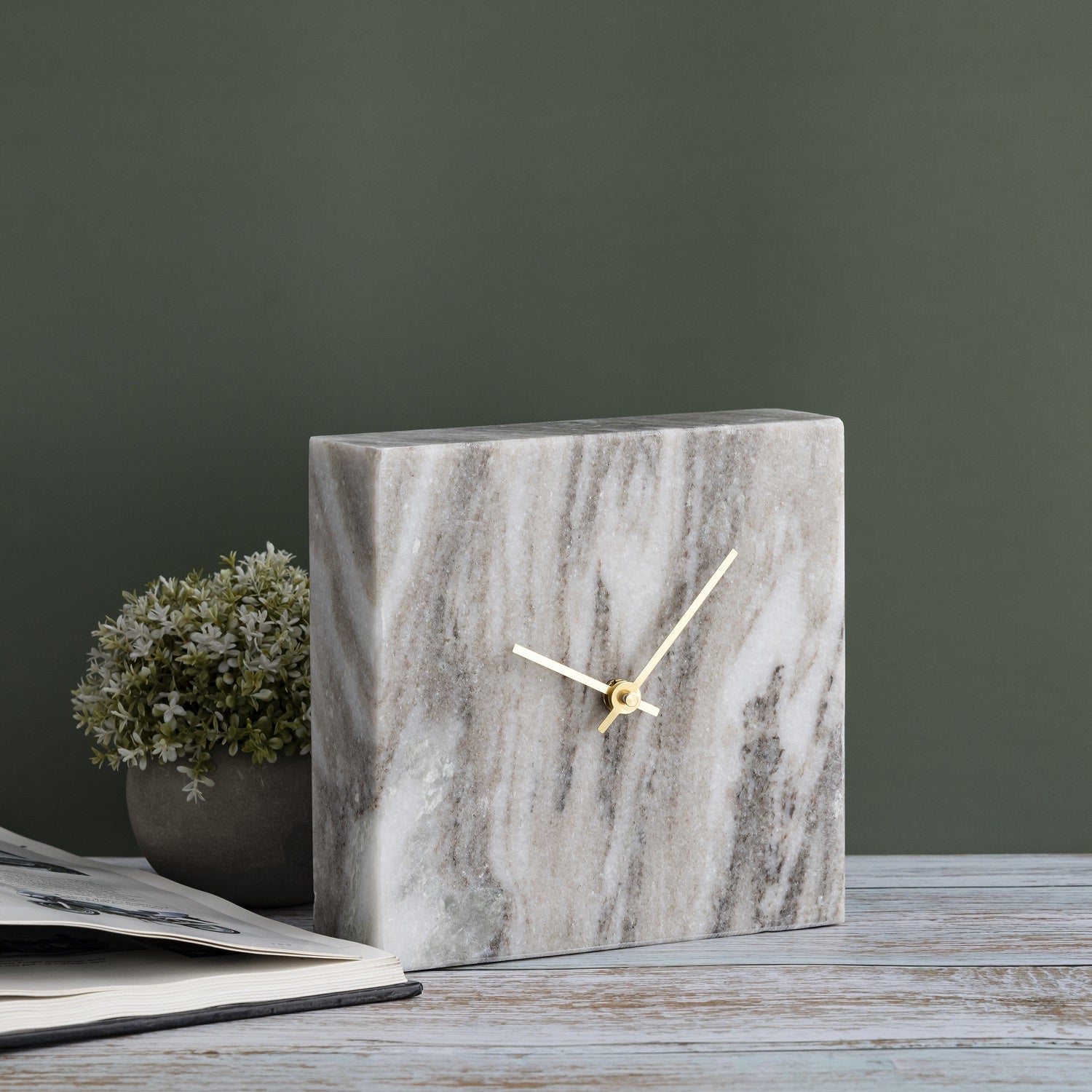 Rhoden Marble Table Clock - Wisteria