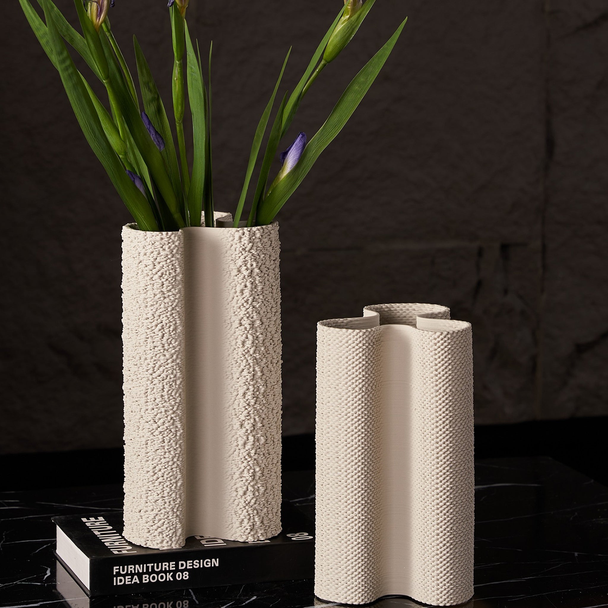 Brenner Textured Ceramic Vase - Wisteria