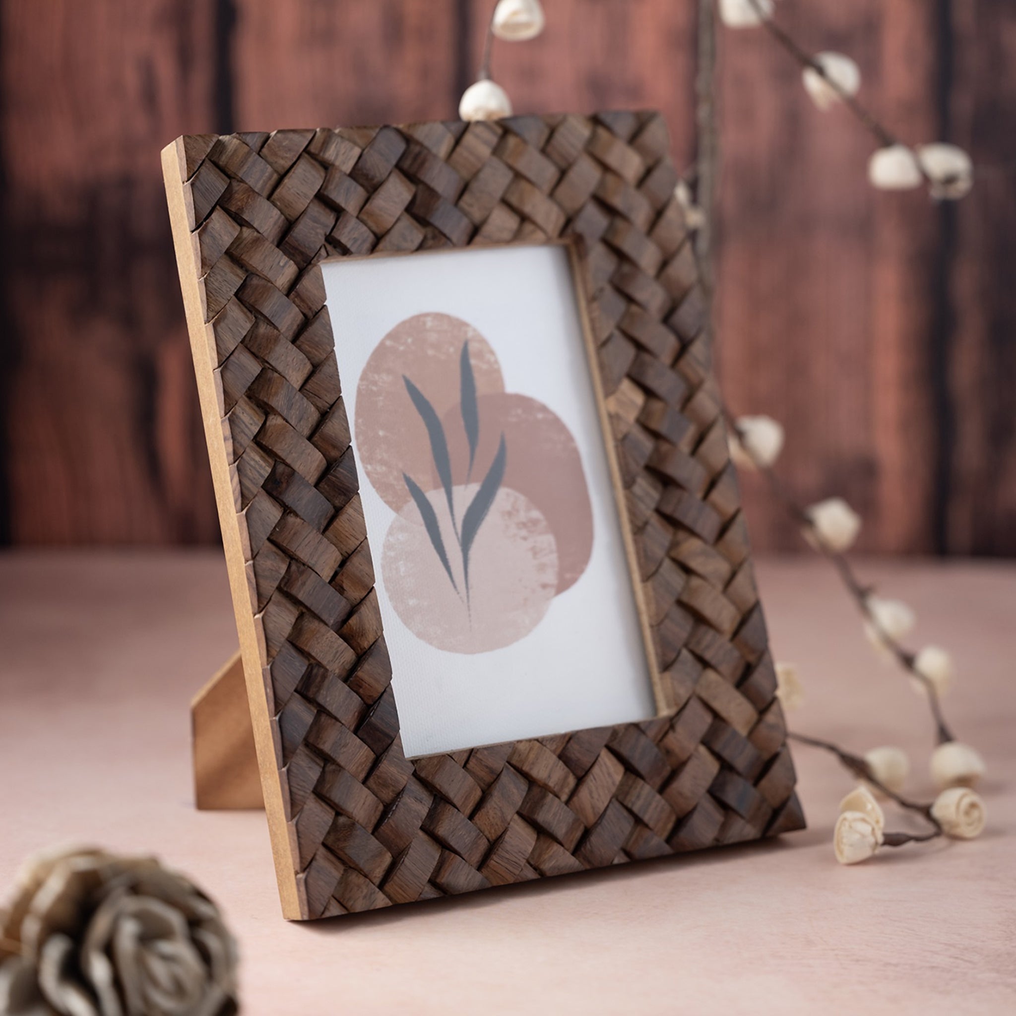 Brenholt Woven Wood Frame - Wisteria