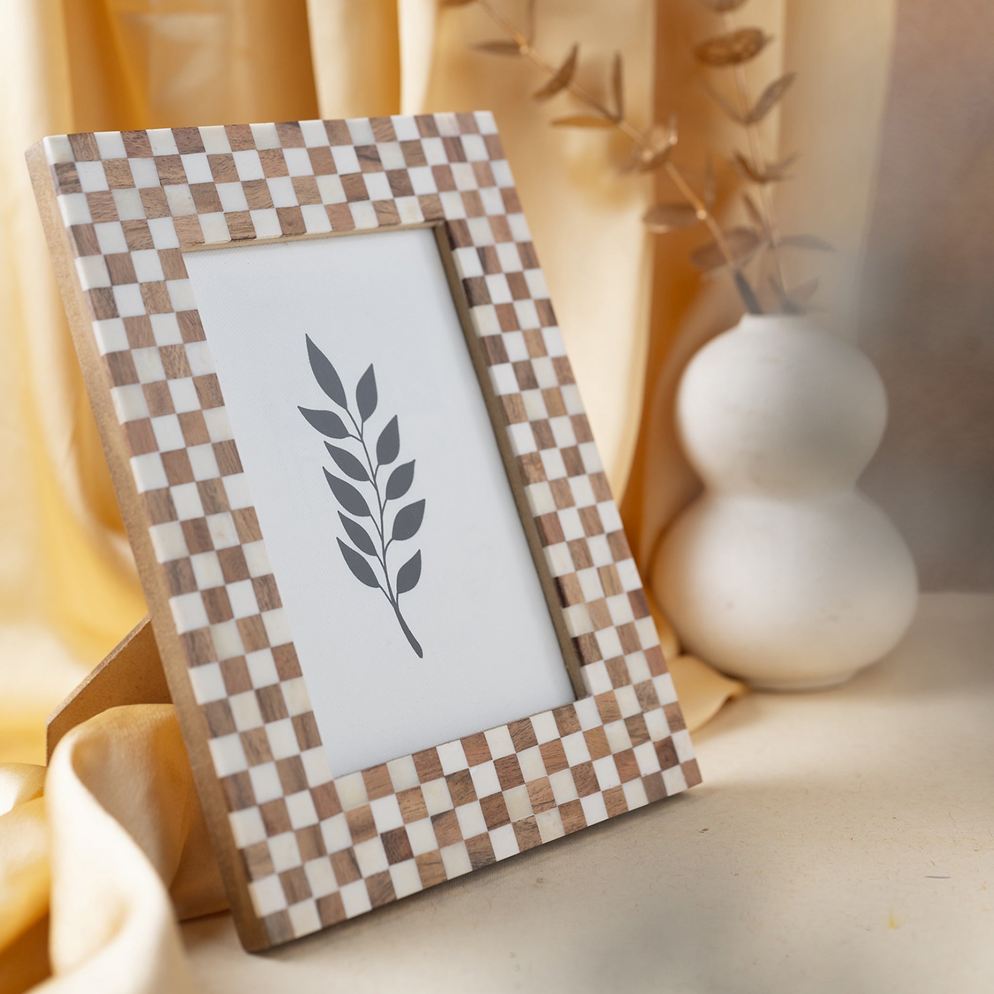 Marquetta Bone Mosaic Frame - Wisteria