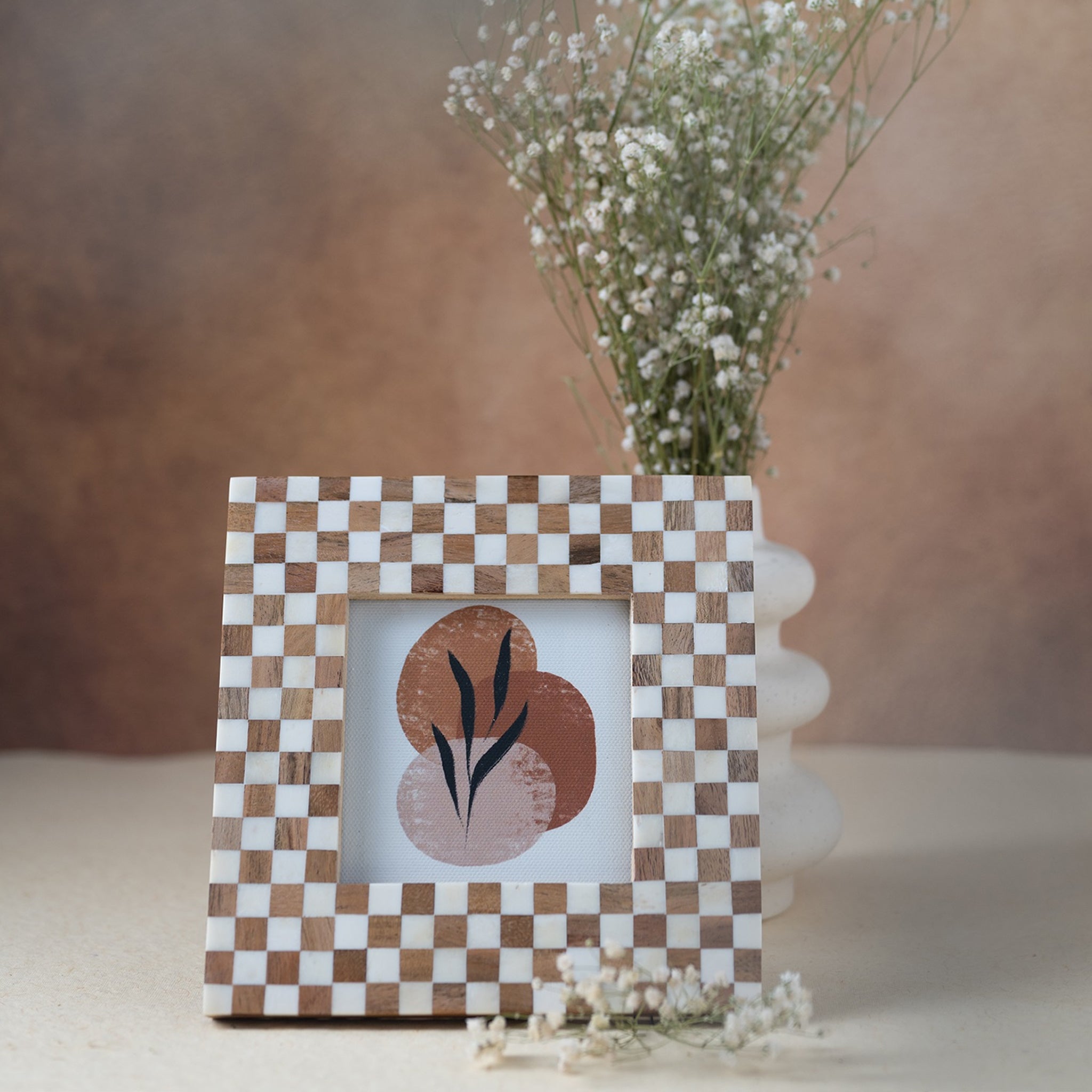 Marquetta Bone Mosaic Frame - Wisteria