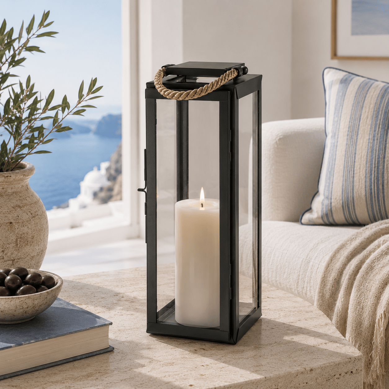 Paros Iron Lantern - Wisteria