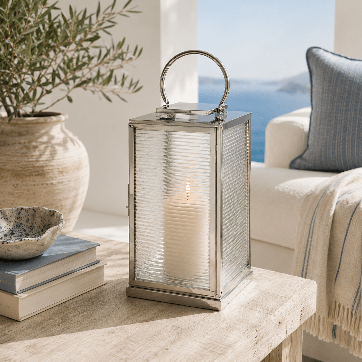 Virelle Glass Lantern - Wisteria