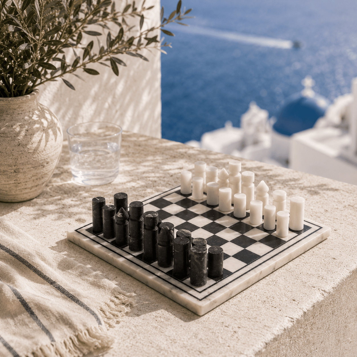 Caldera Marble Chess Set - Wisteria