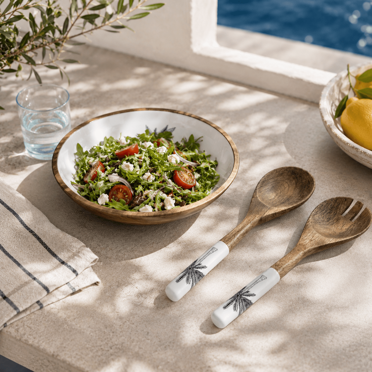 Zarello Palm Server Set - Wisteria