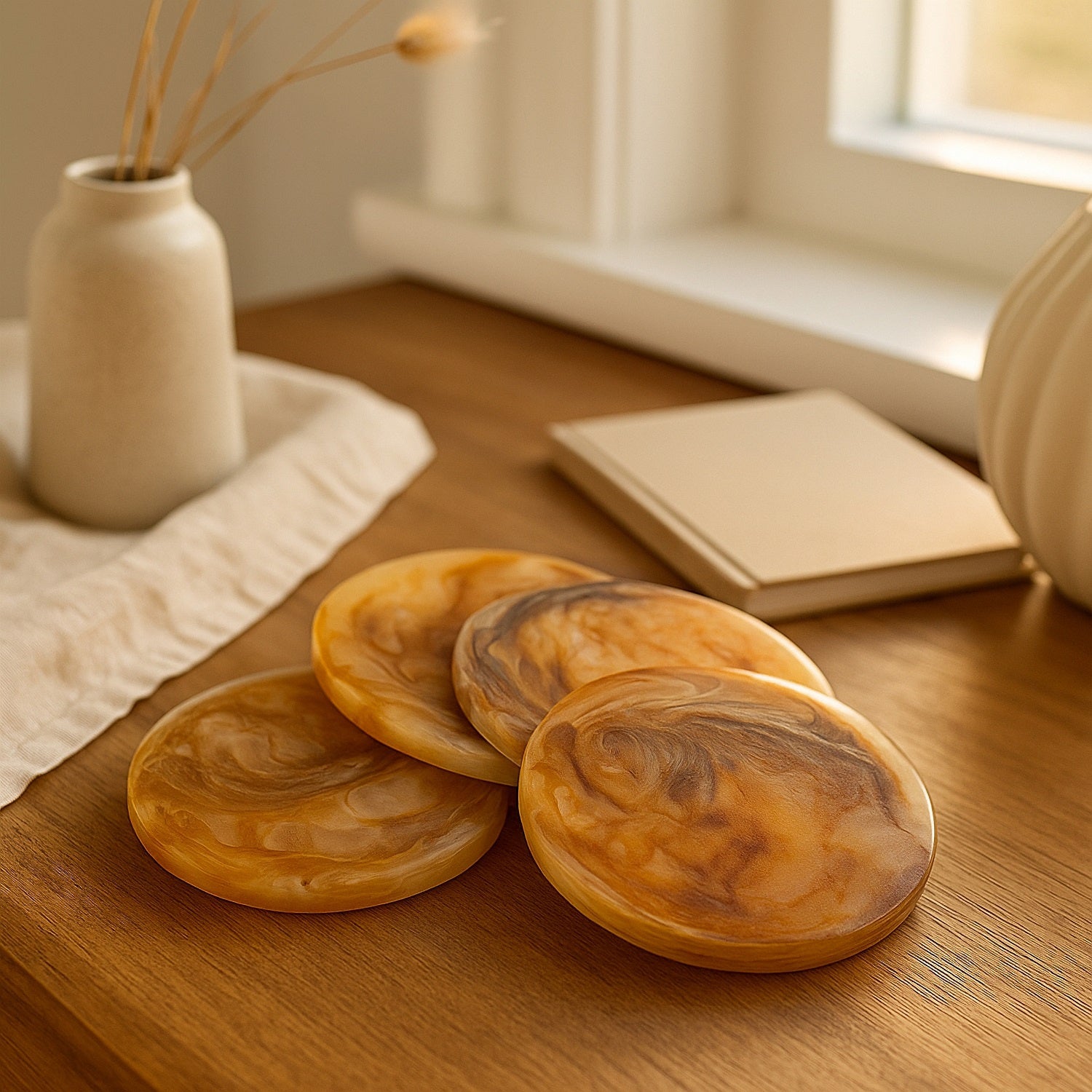 Cazen Resin Coaster Set - Wisteria