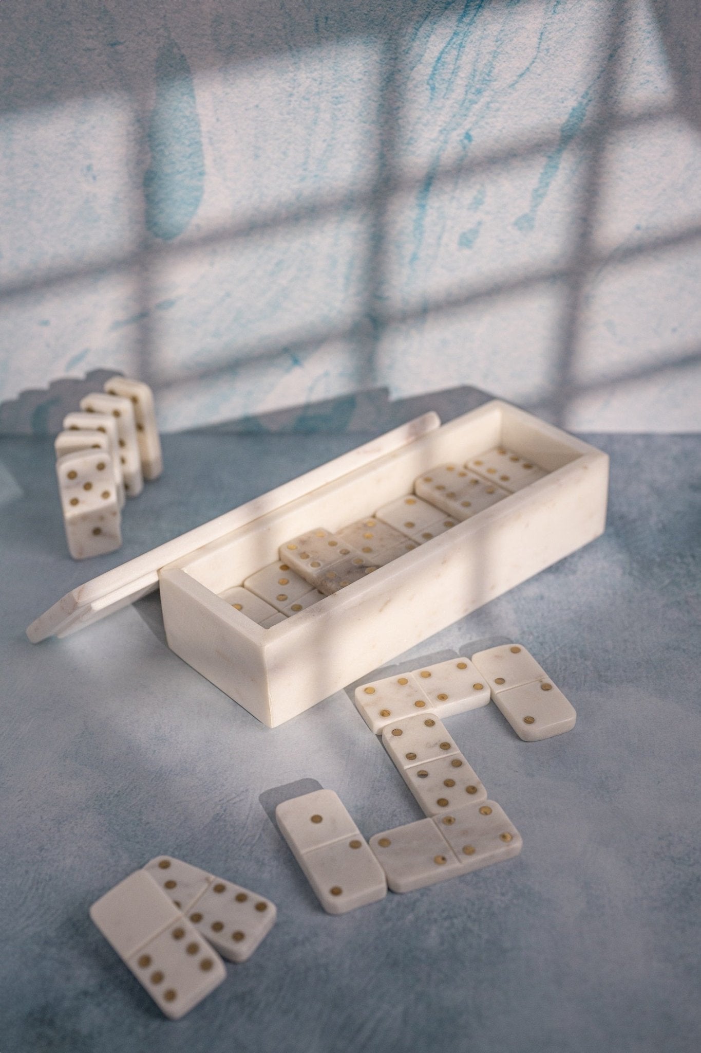 Milos Marble Domino Set - Wisteria