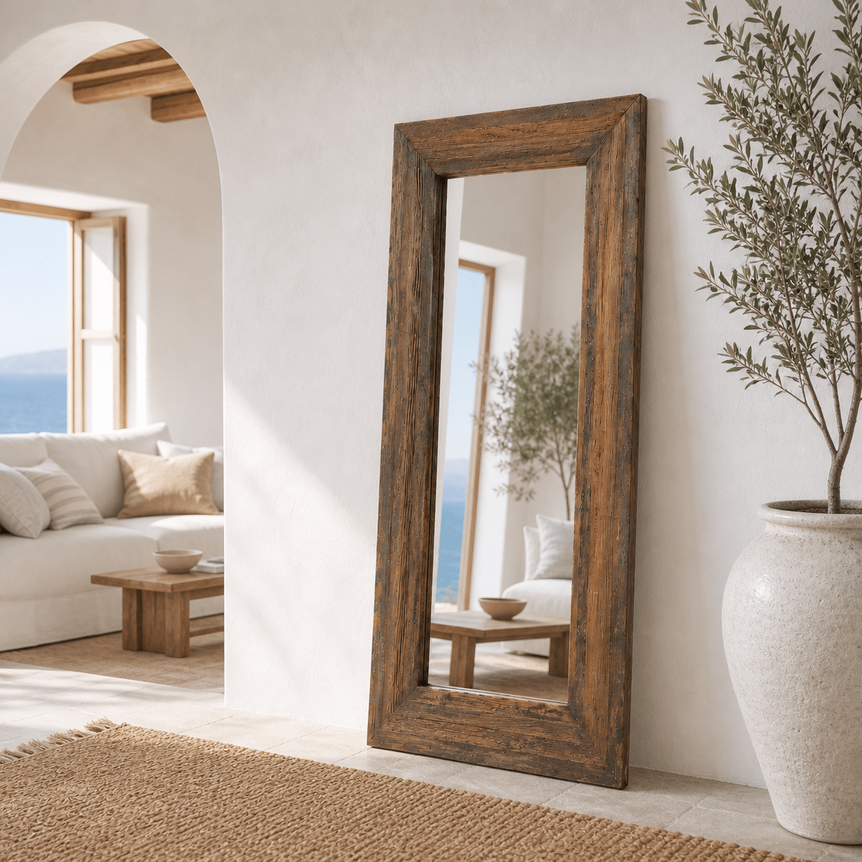 Xanthe Reclaimed Wood Mirror - Wisteria