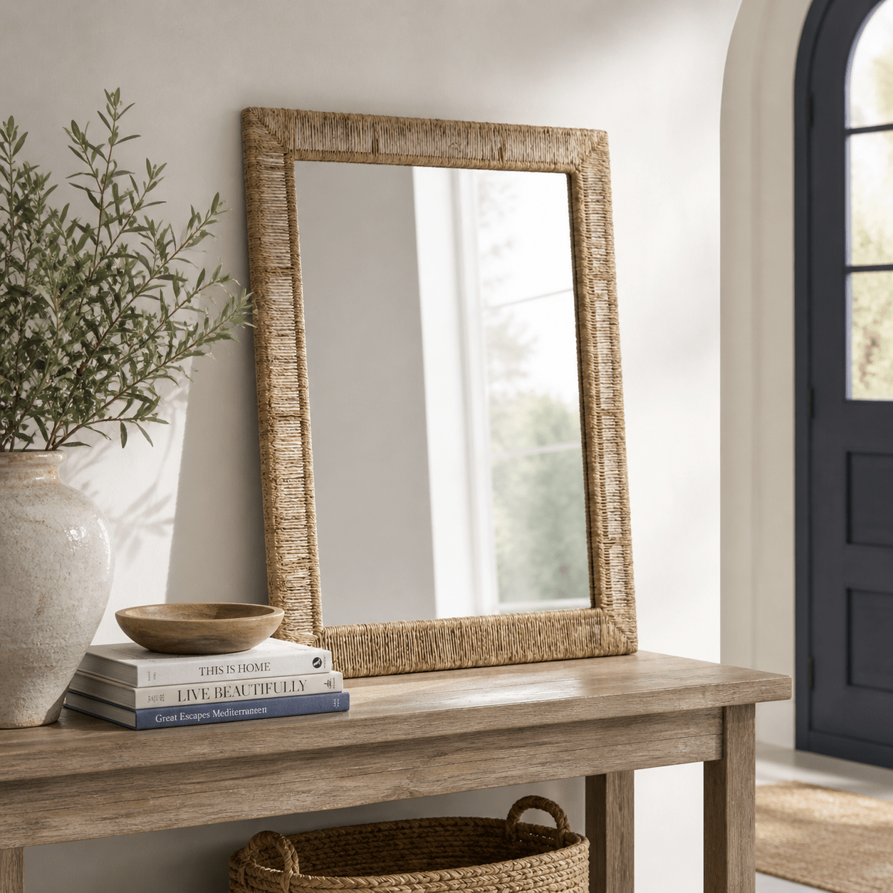 Tessara Jute Mirror - Wisteria