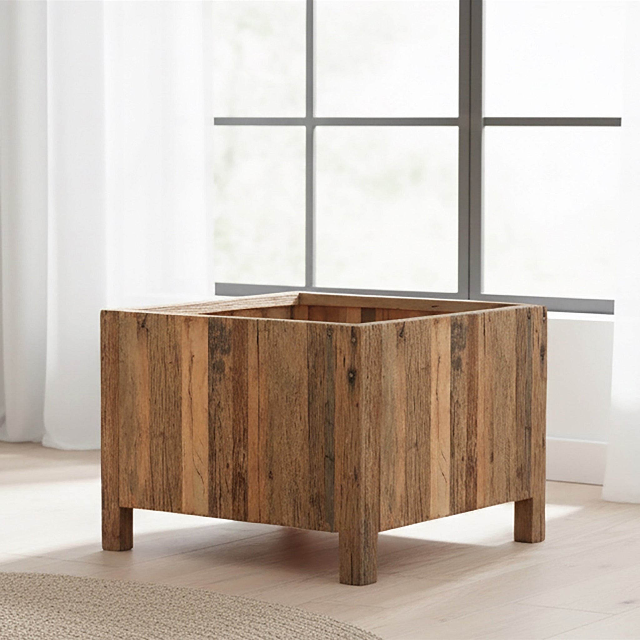 Kamari Reclaimed Wood Planter - Wisteria