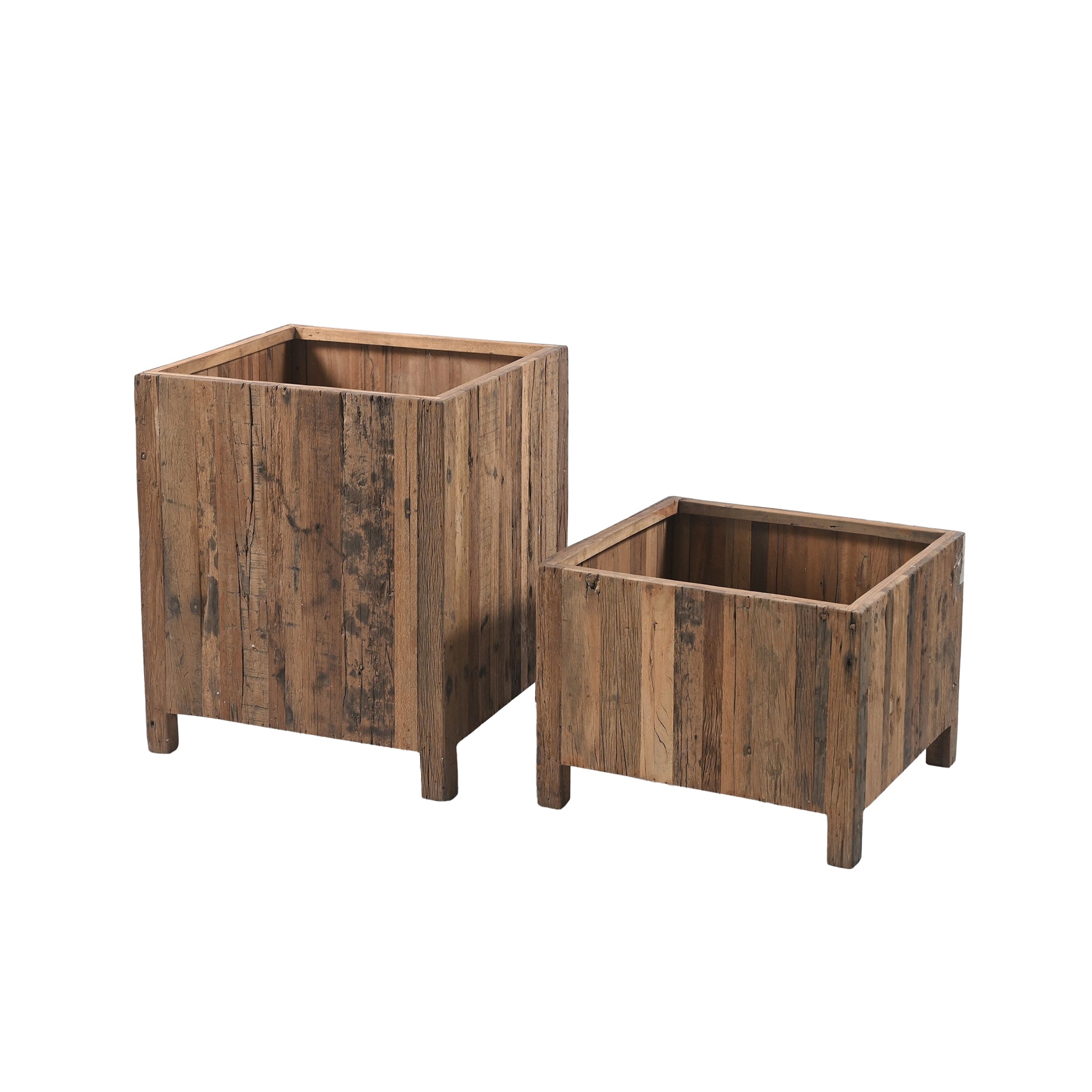 Kamari Reclaimed Wood Planter - Wisteria
