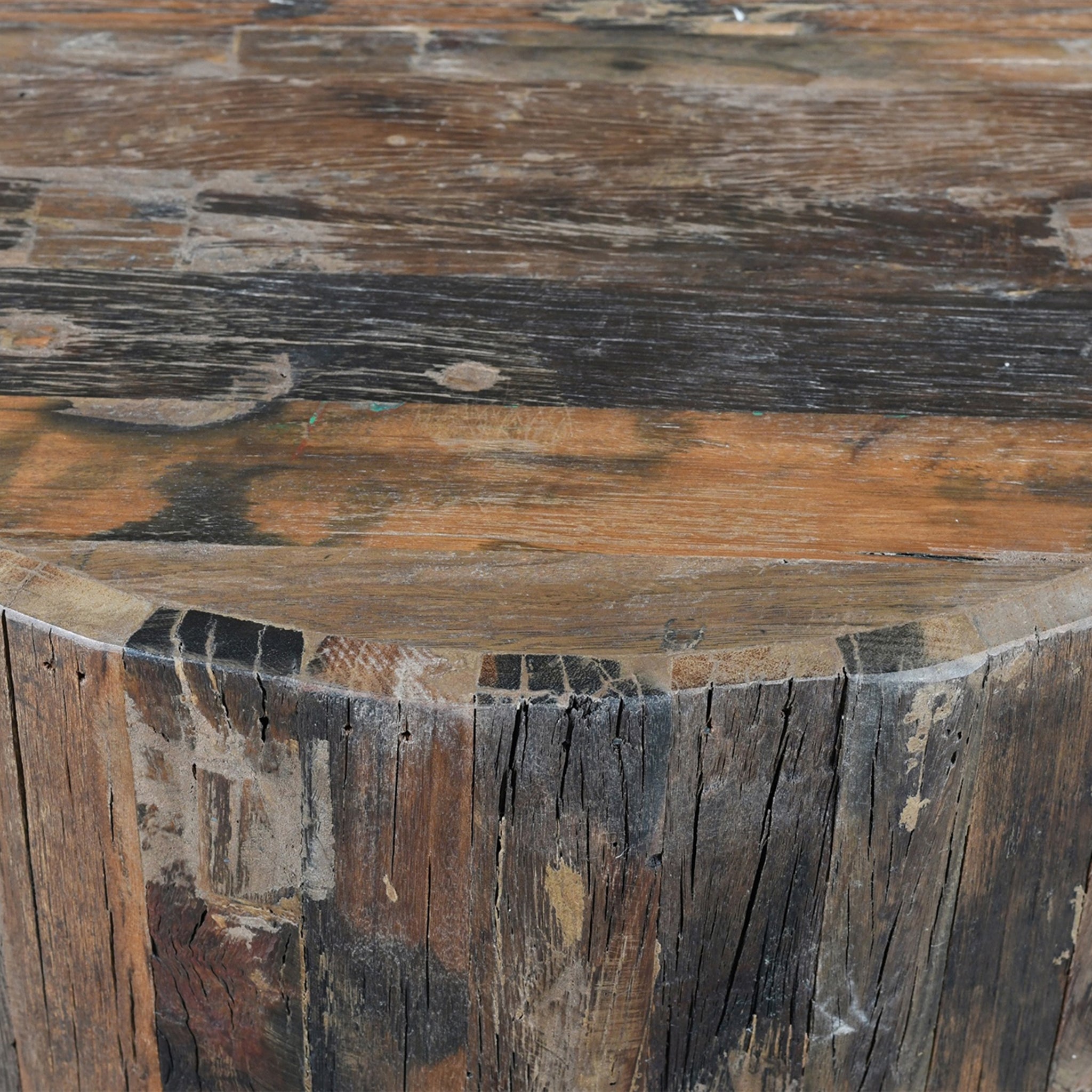 Oia Reclaimed Wood Side Table - Wisteria