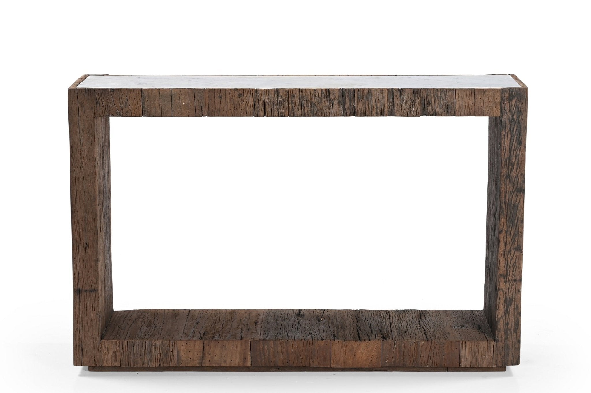 Karios Reclaimed Wood Marble Console - Wisteria