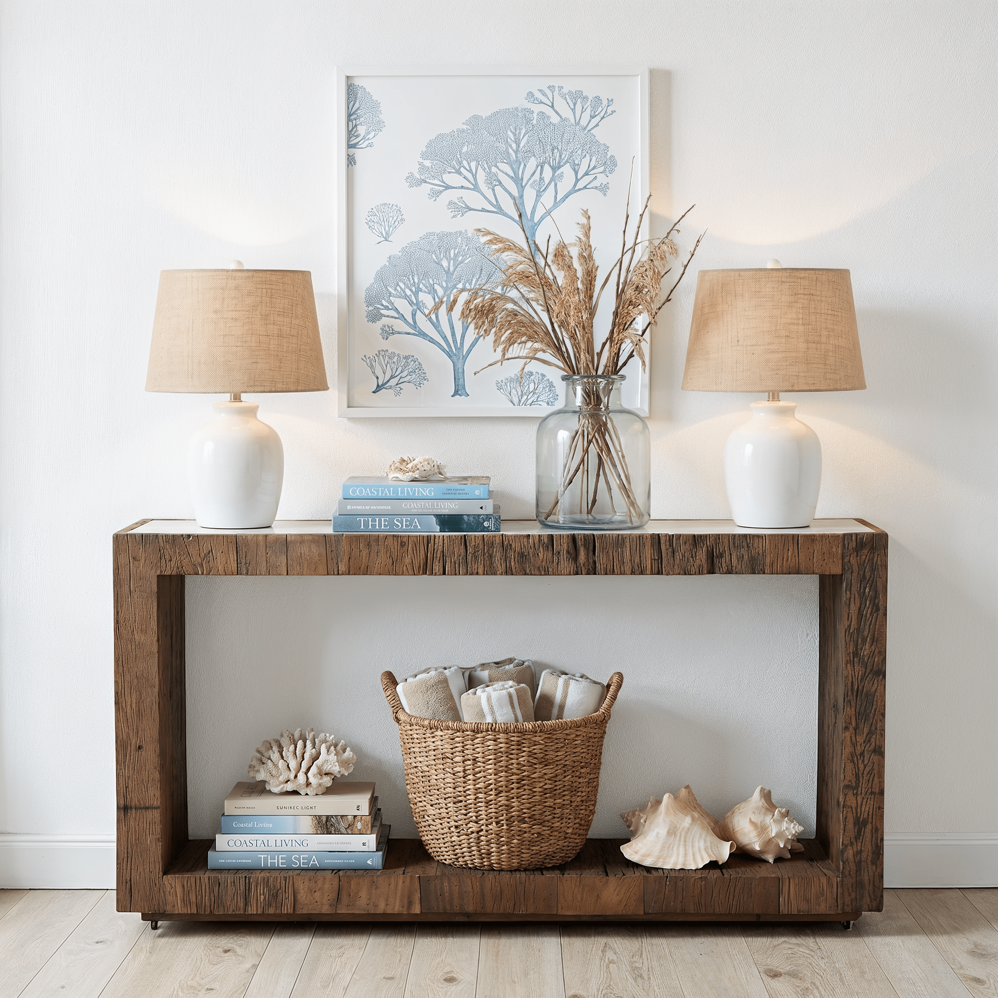 Karios Reclaimed Wood Marble Console - Wisteria