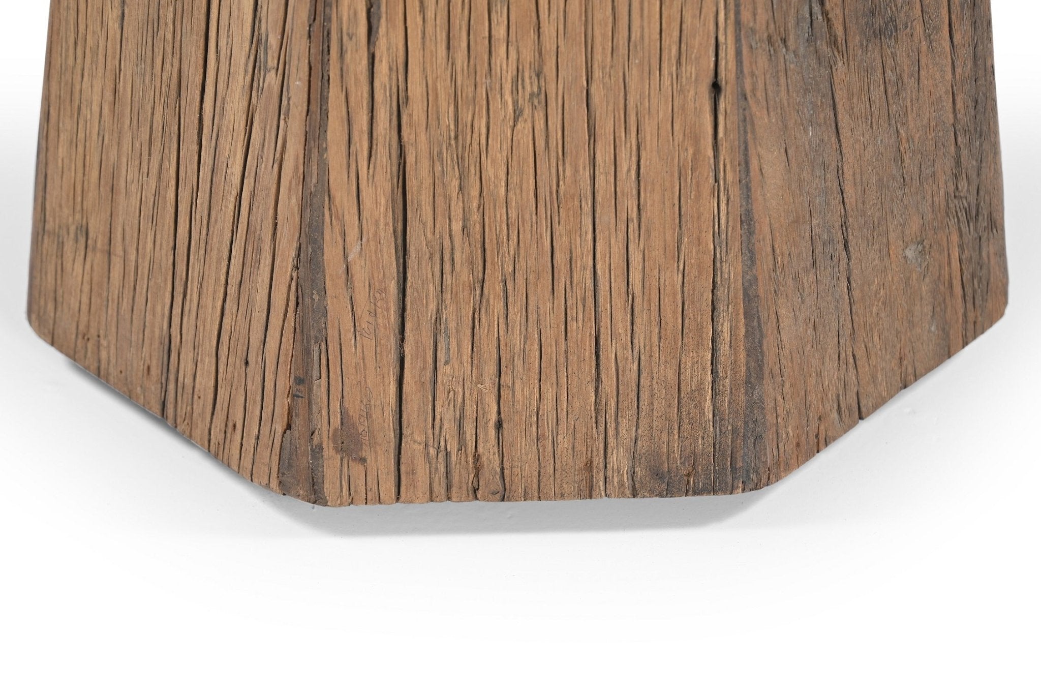 Theron Reclaimed Wood Marble Side Table - Wisteria
