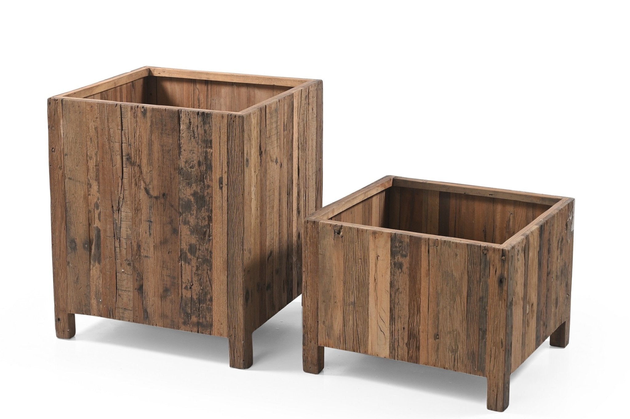 Kamari Reclaimed Wood Planters - Wisteria