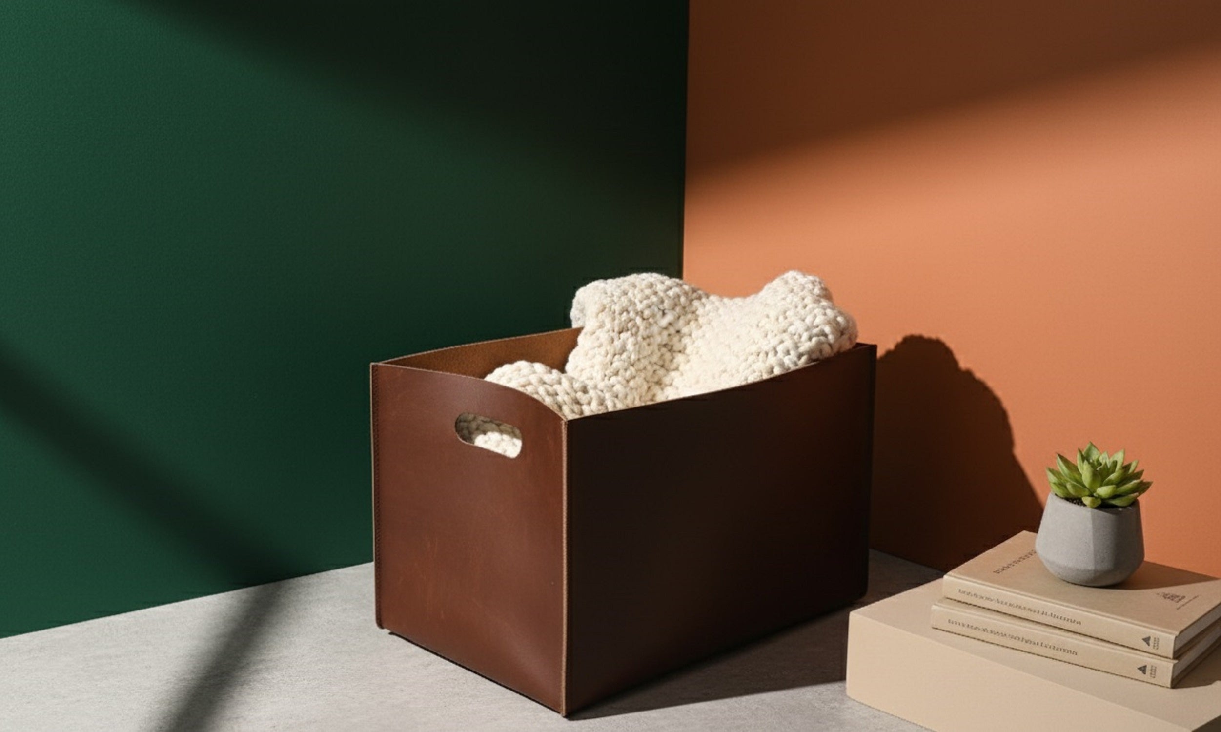 Bennett Leather Bin