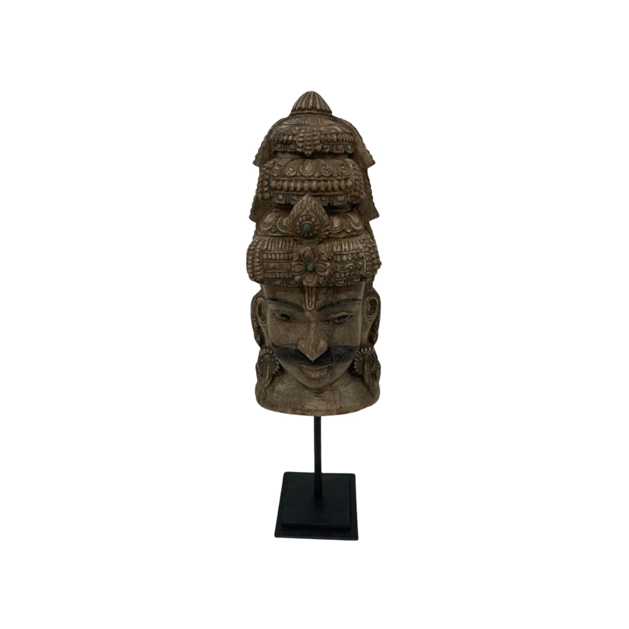 Teak Wood Mask Stand | Wisteria