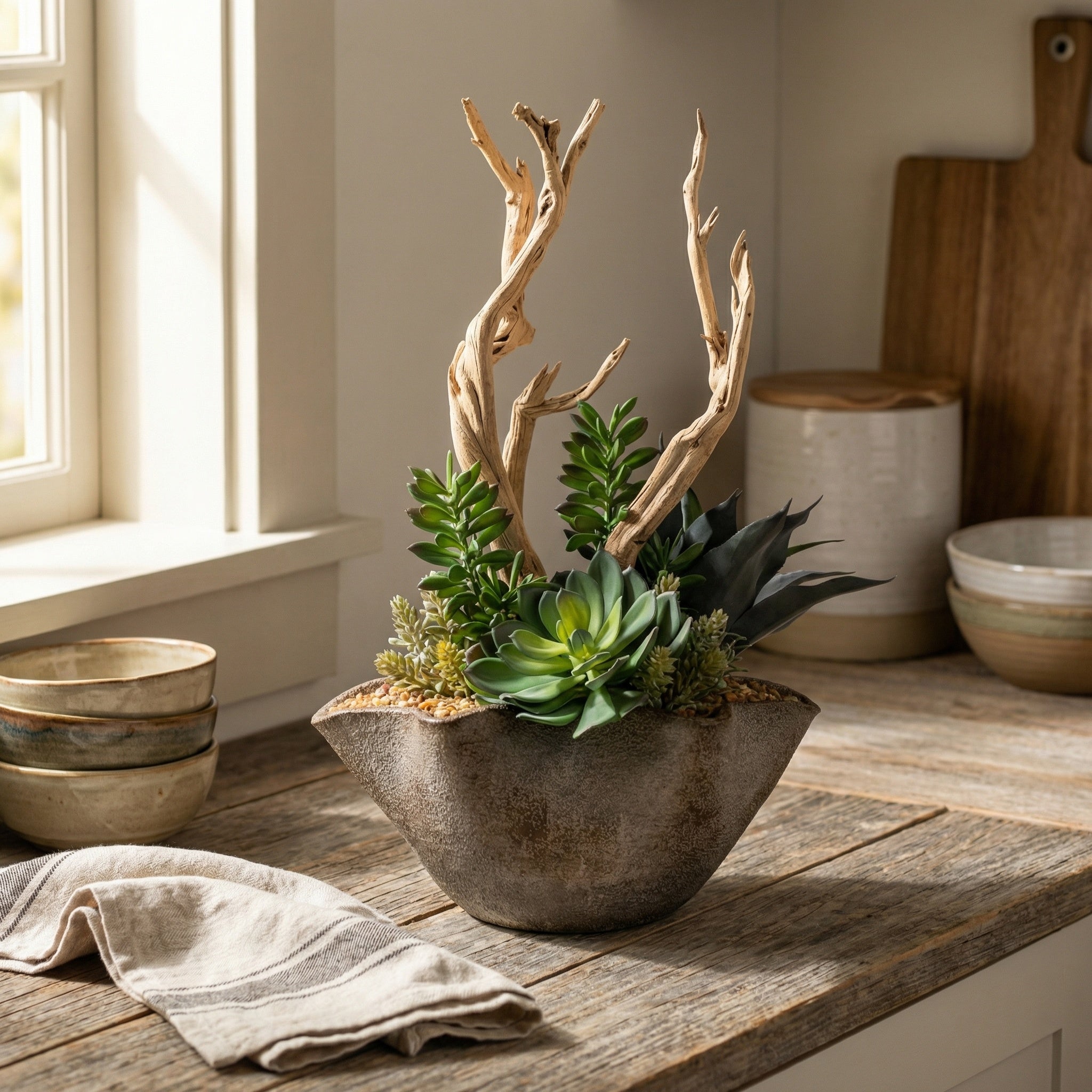 Amalfini Succulent Composition - Wisteria