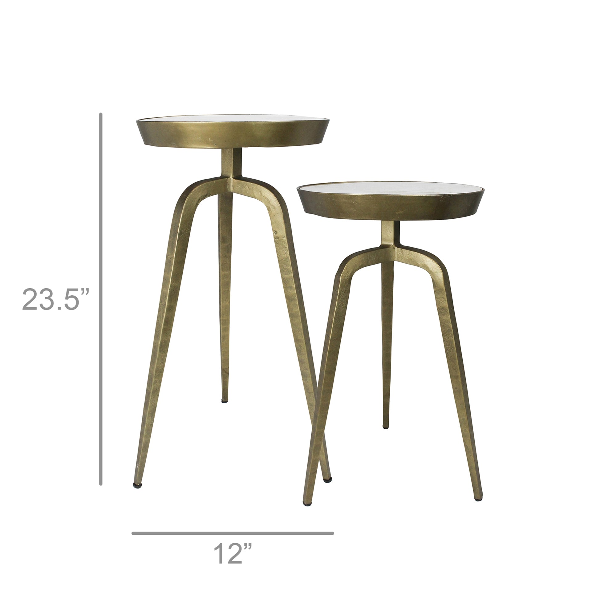 Greve Brass Side Tables