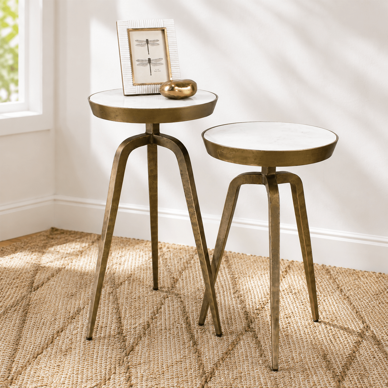 Greve Brass Side Tables - Wisteria