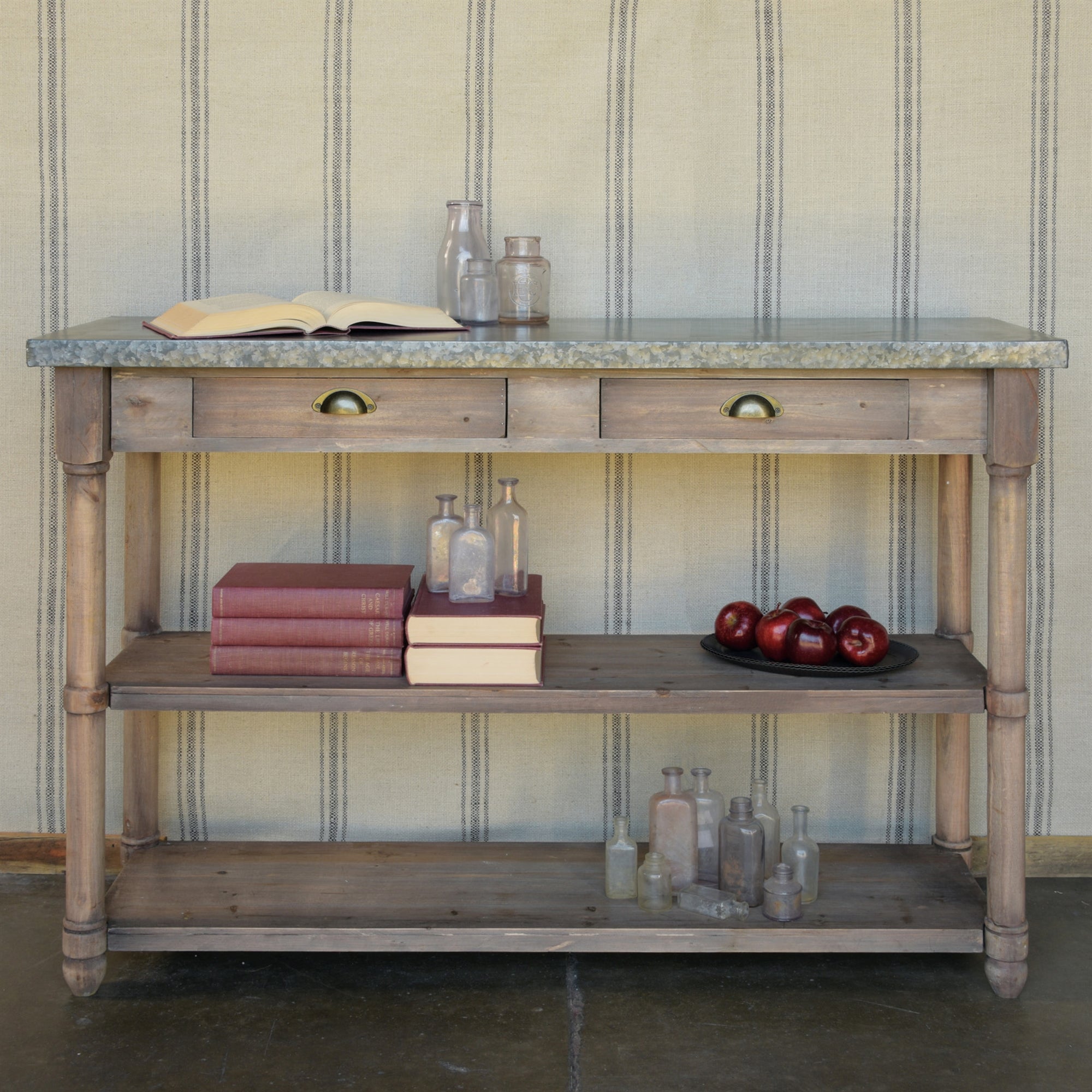 Anghiari Zinc Console Table