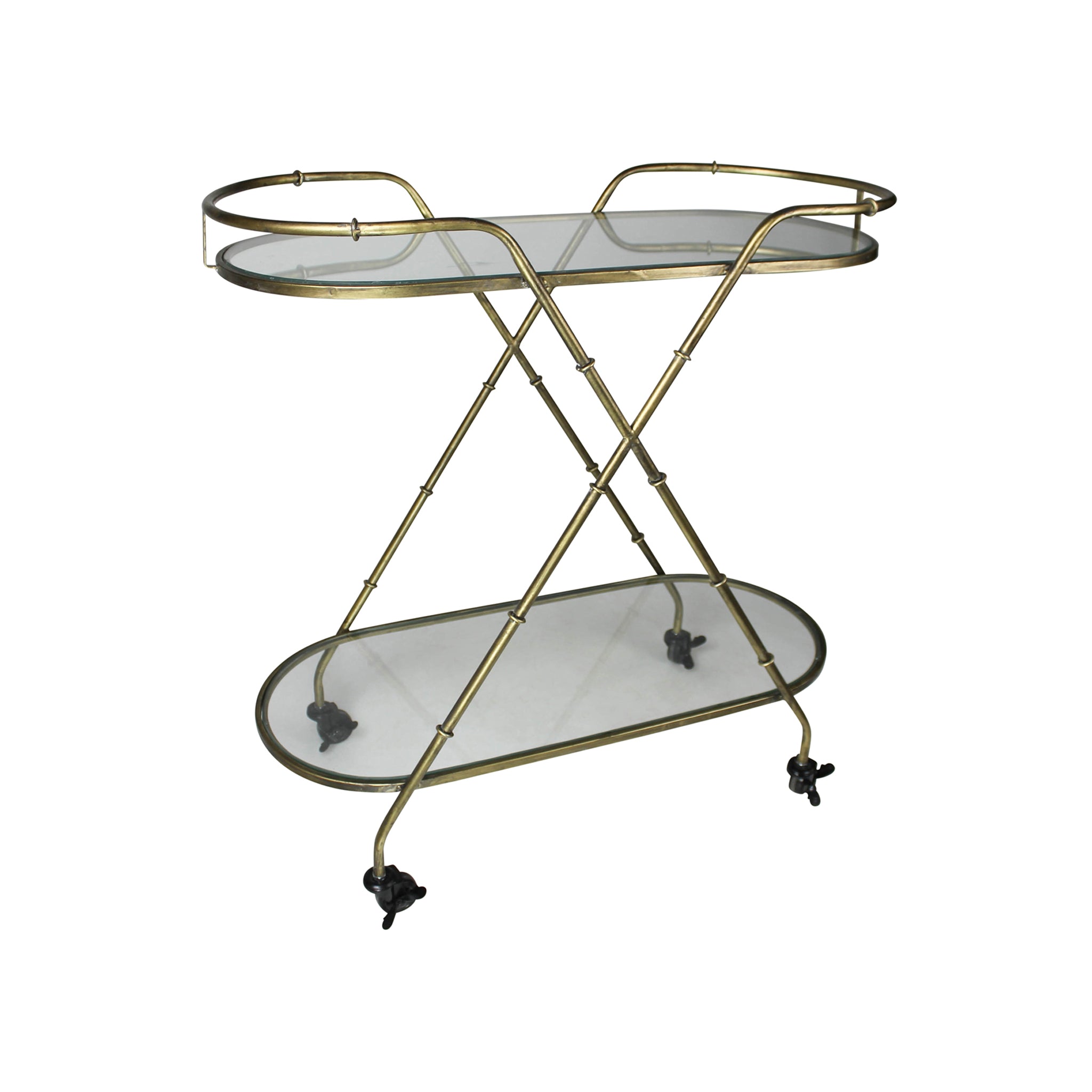 Capalbio Brass Bar Cart