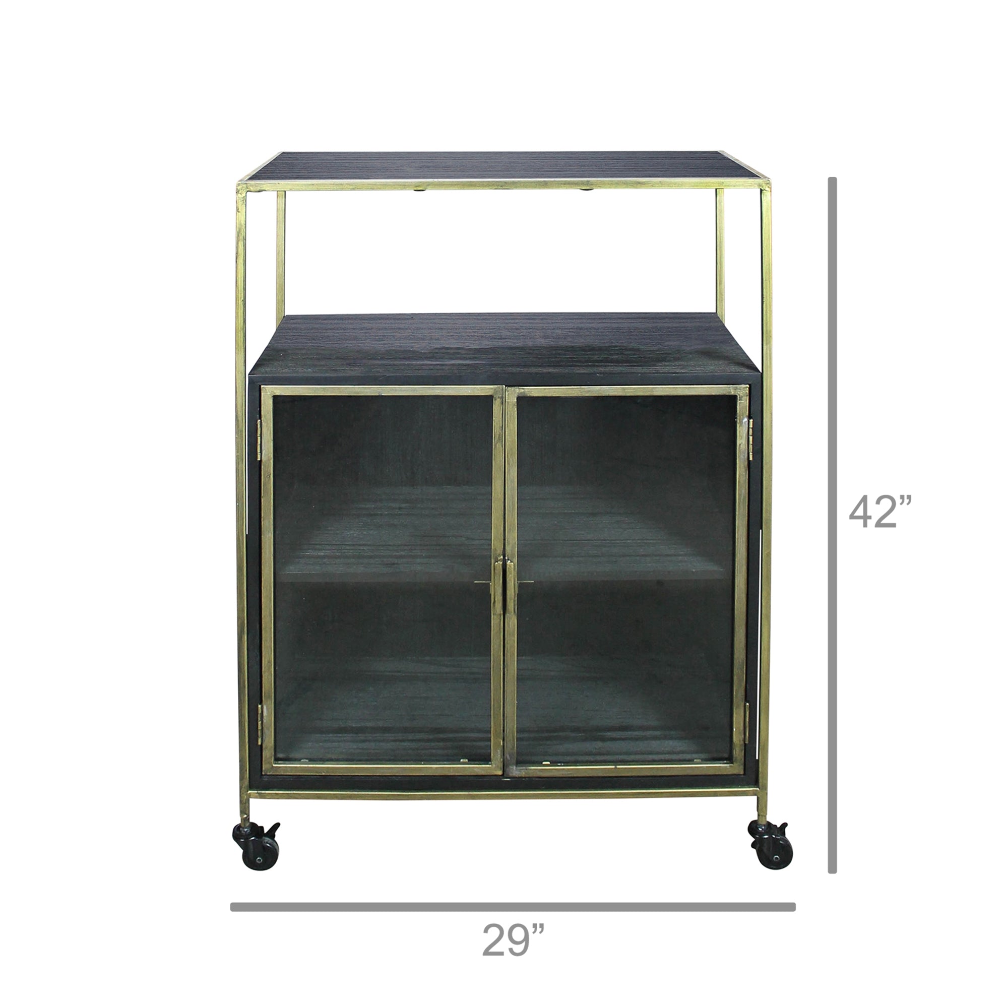 Bolgheri Brass Bar Cabinet
