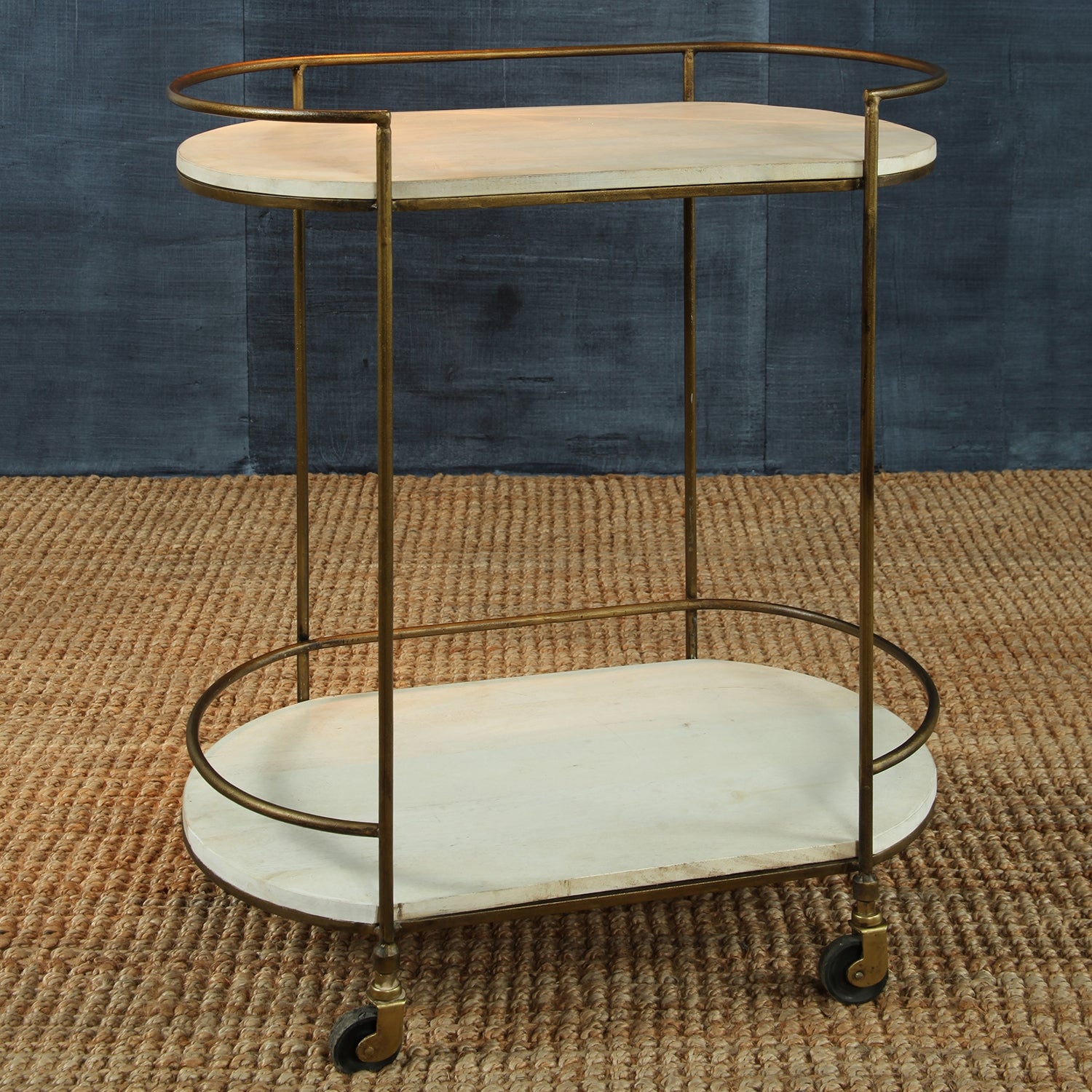 Scarlino Brass Bar Cart
