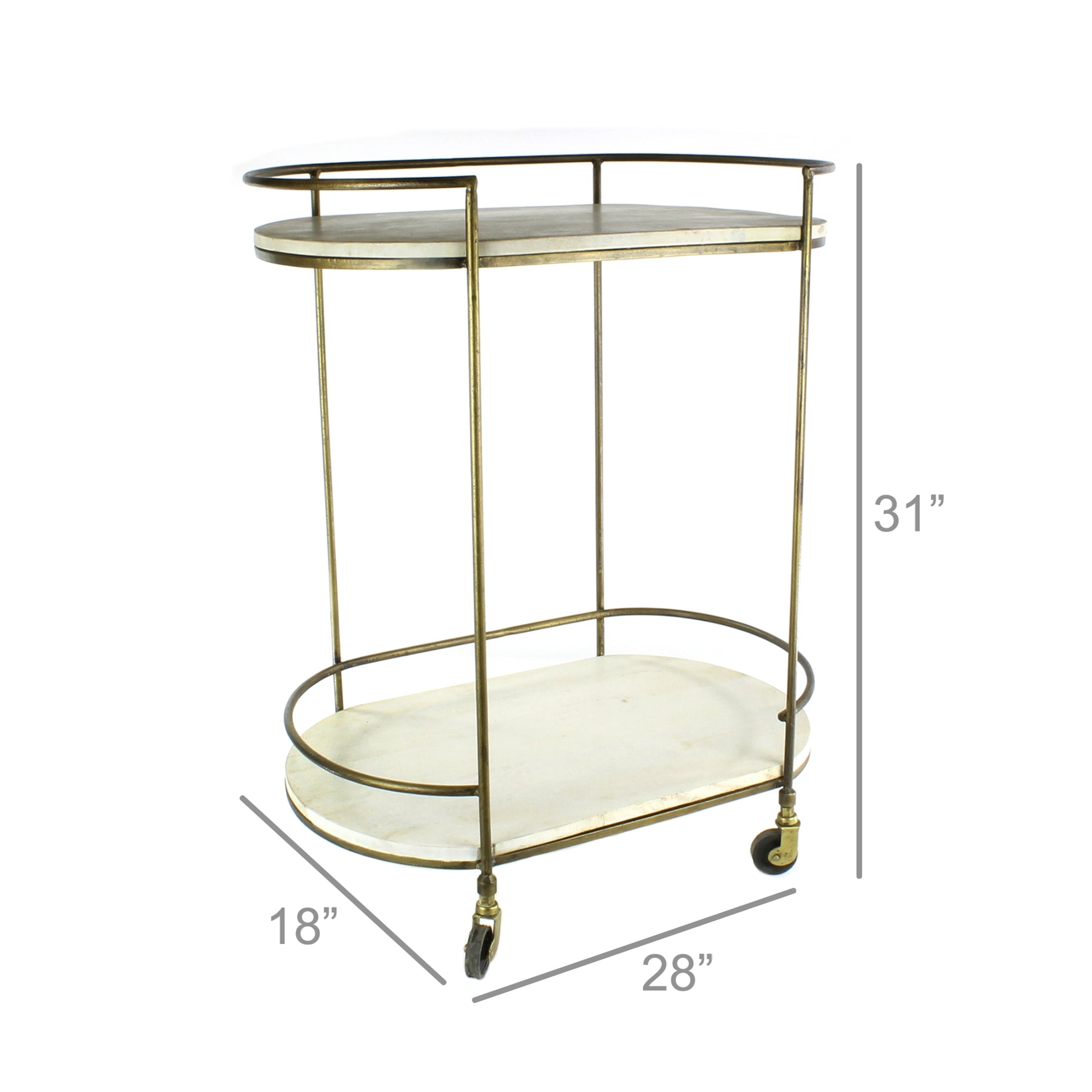 Scarlino Brass Bar Cart