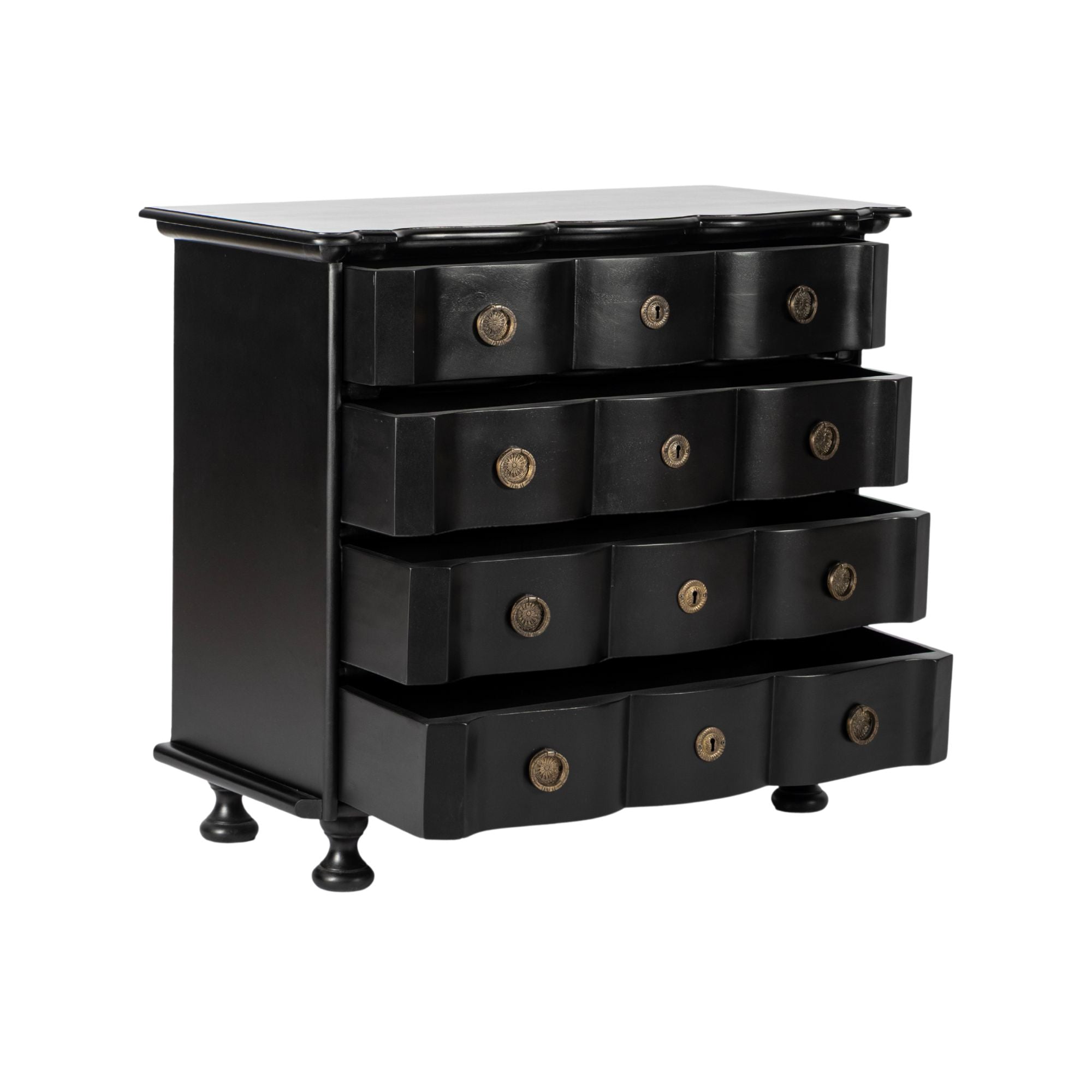 Black Bowfront Chest