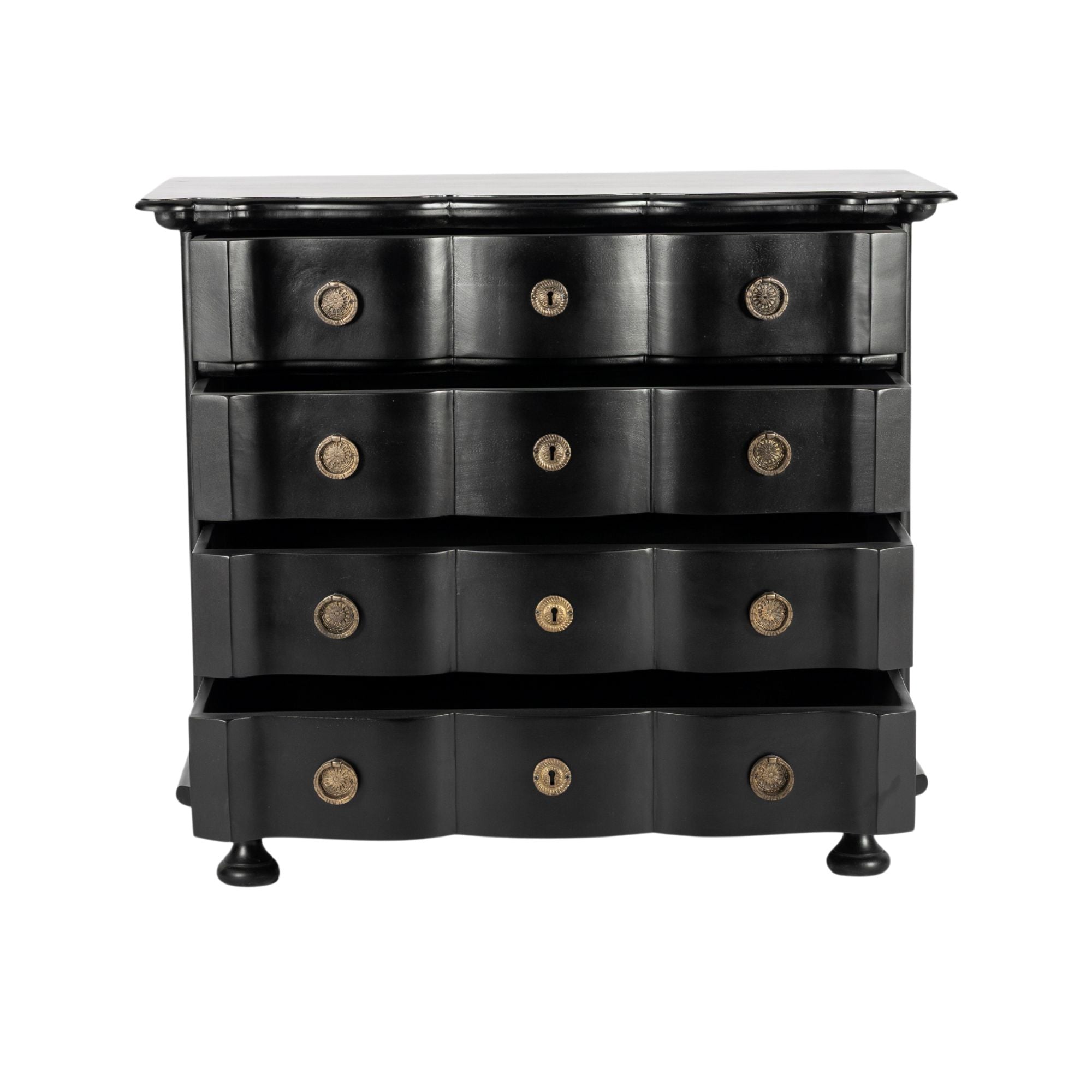 Black Bowfront Chest