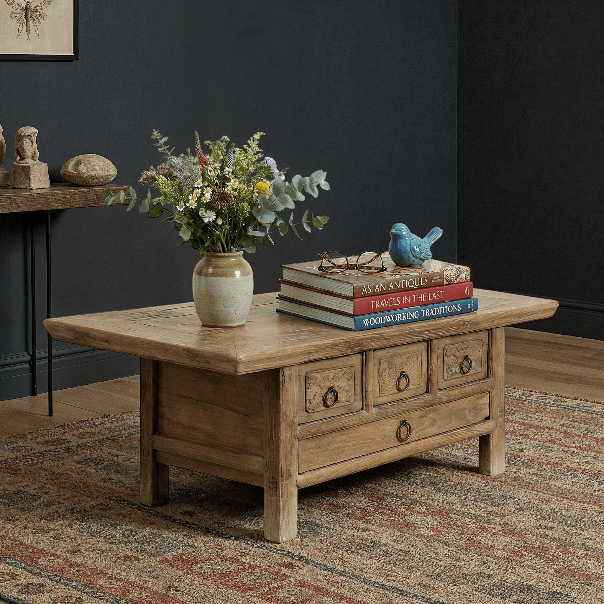Gobi Wood Storage Table - Wisteria