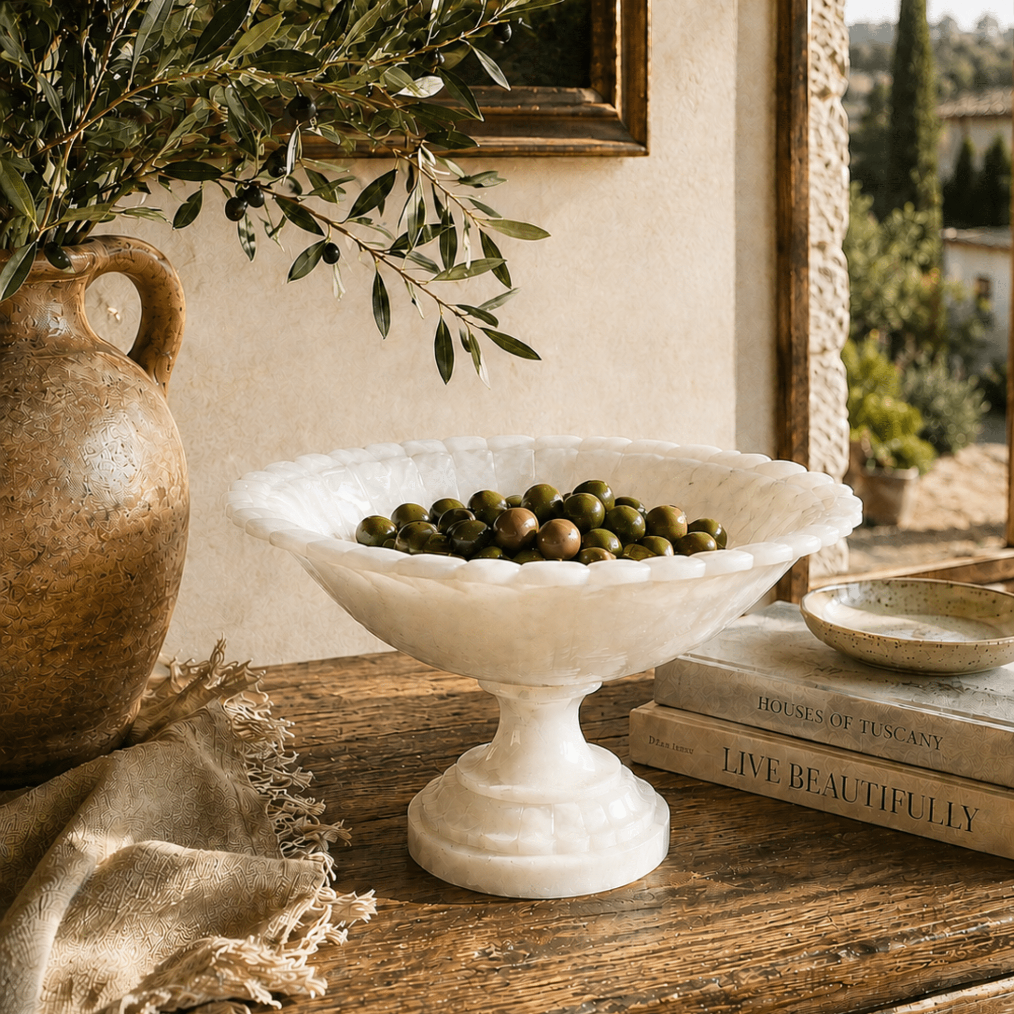 Alabarte Pedestal Bowl - Wisteria