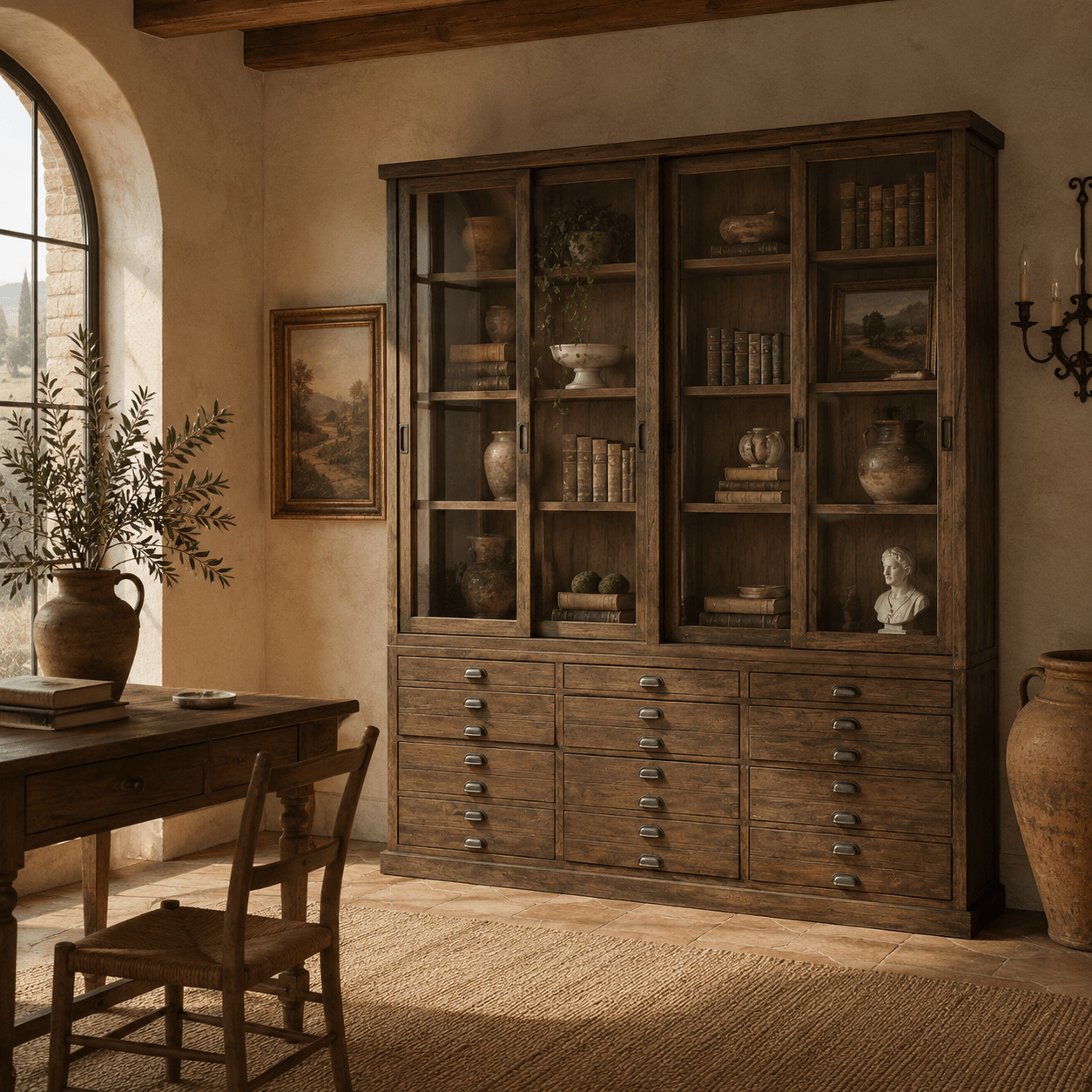 Ashford Oak Display Cabinet - Wisteria