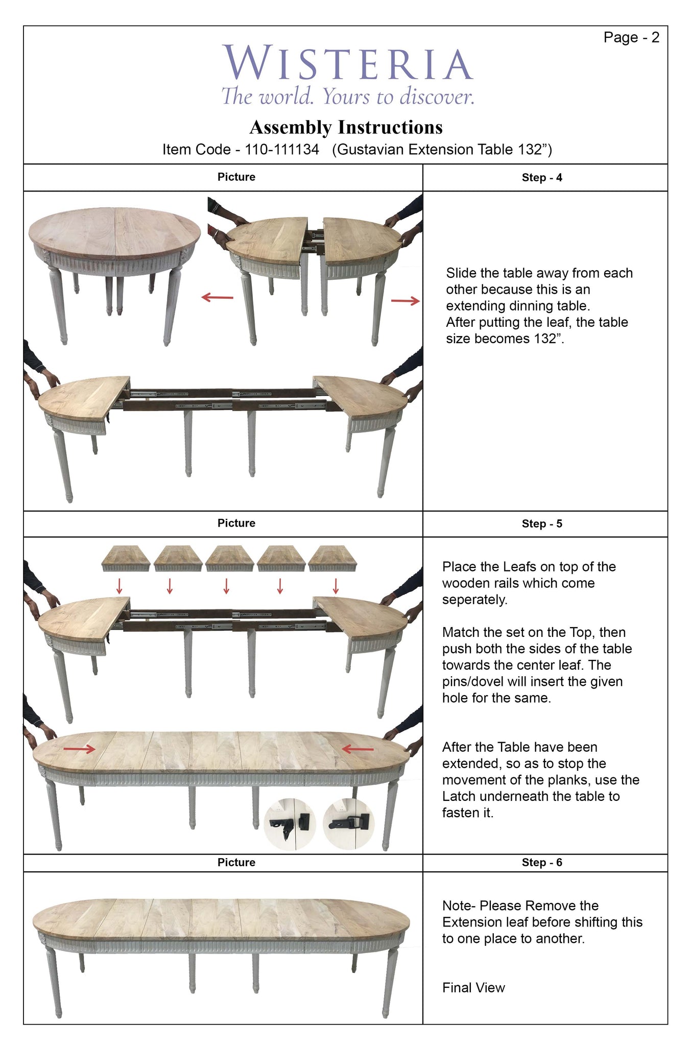 Gustavian Extension Table 80-75E