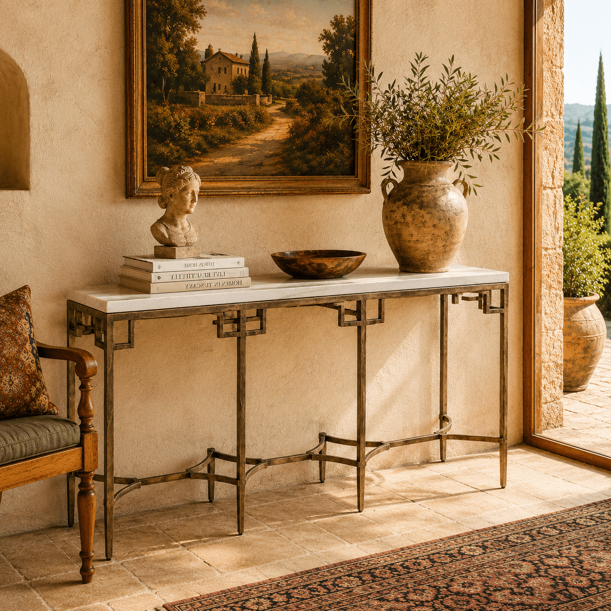 Asti Marble Console Table - Wisteria