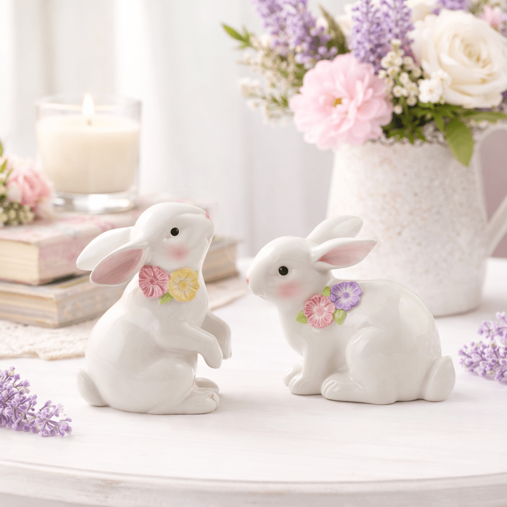 Zelphira Bunny Figurine Set - Wisteria
