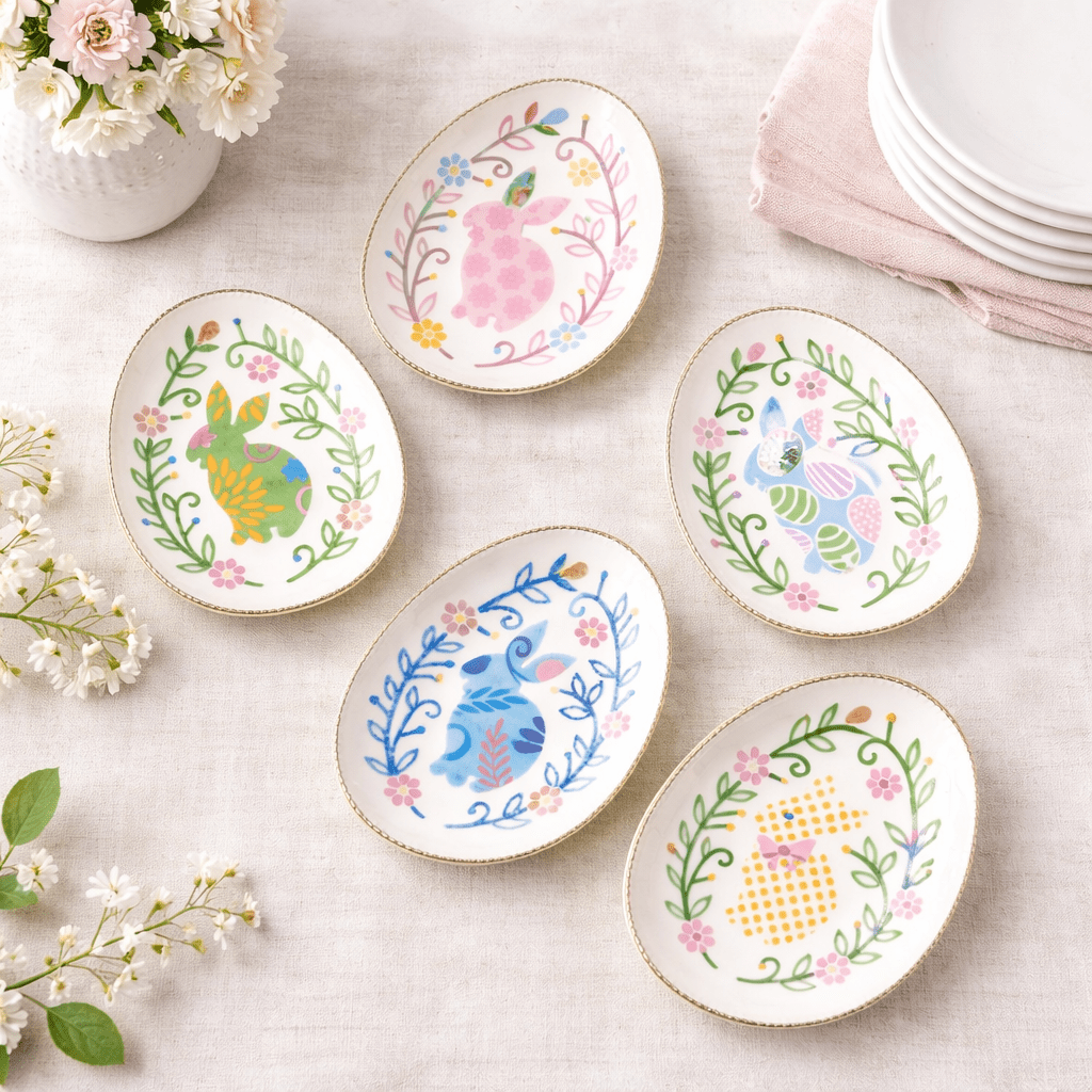 Celestine Egg Plate Set - Wisteria