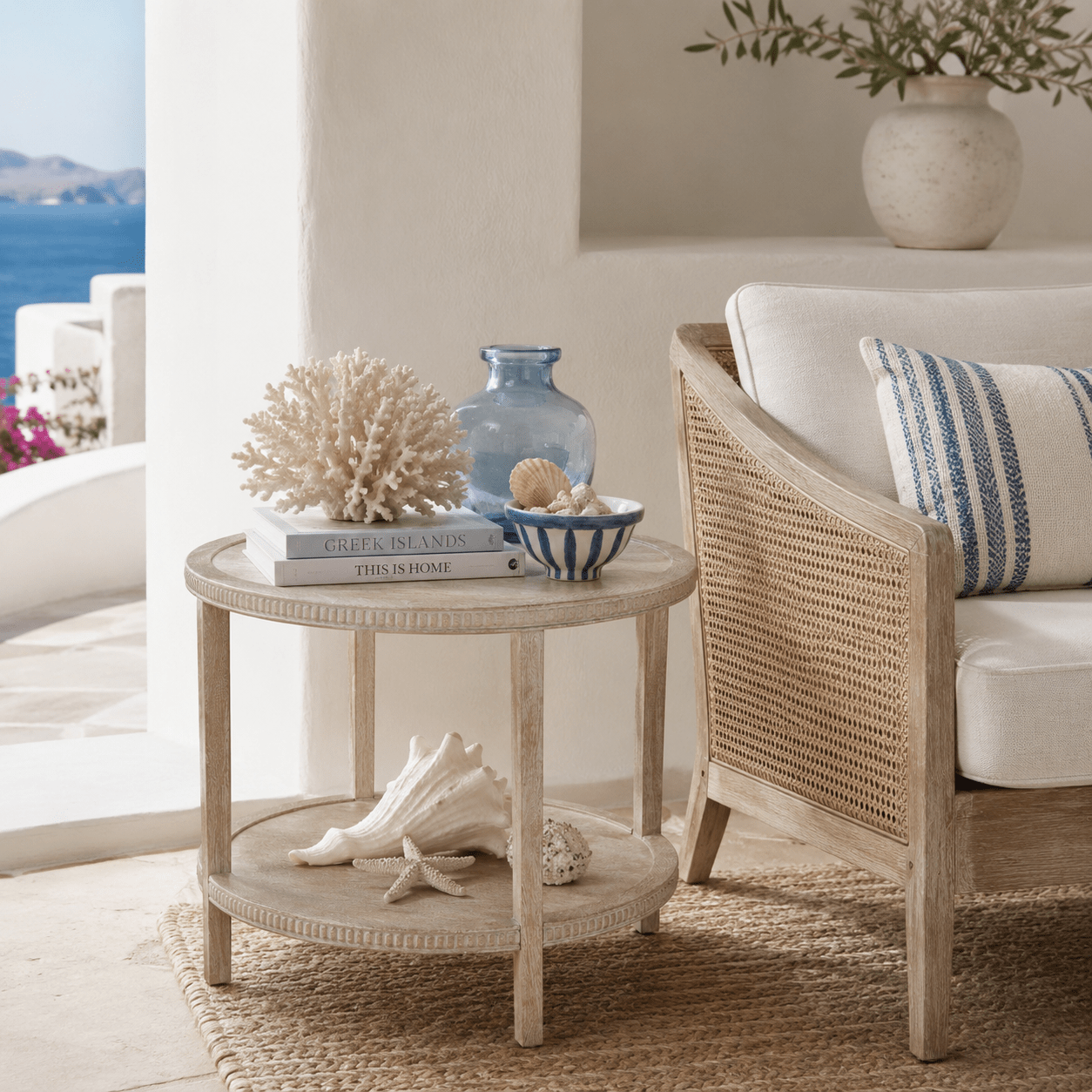 Highland Two Tier Wood Side Table - Wisteria