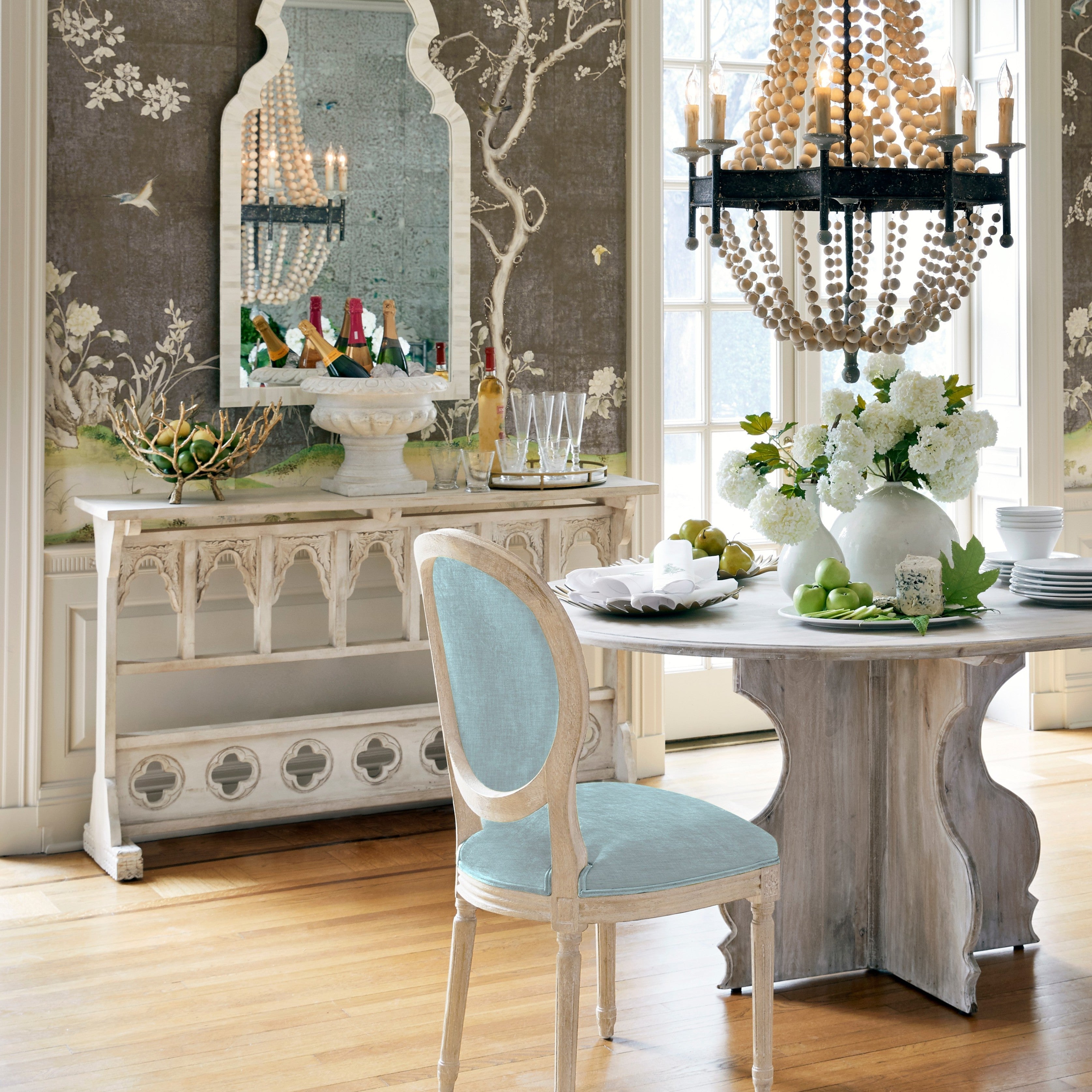 Cathedral Limewash Wood Console